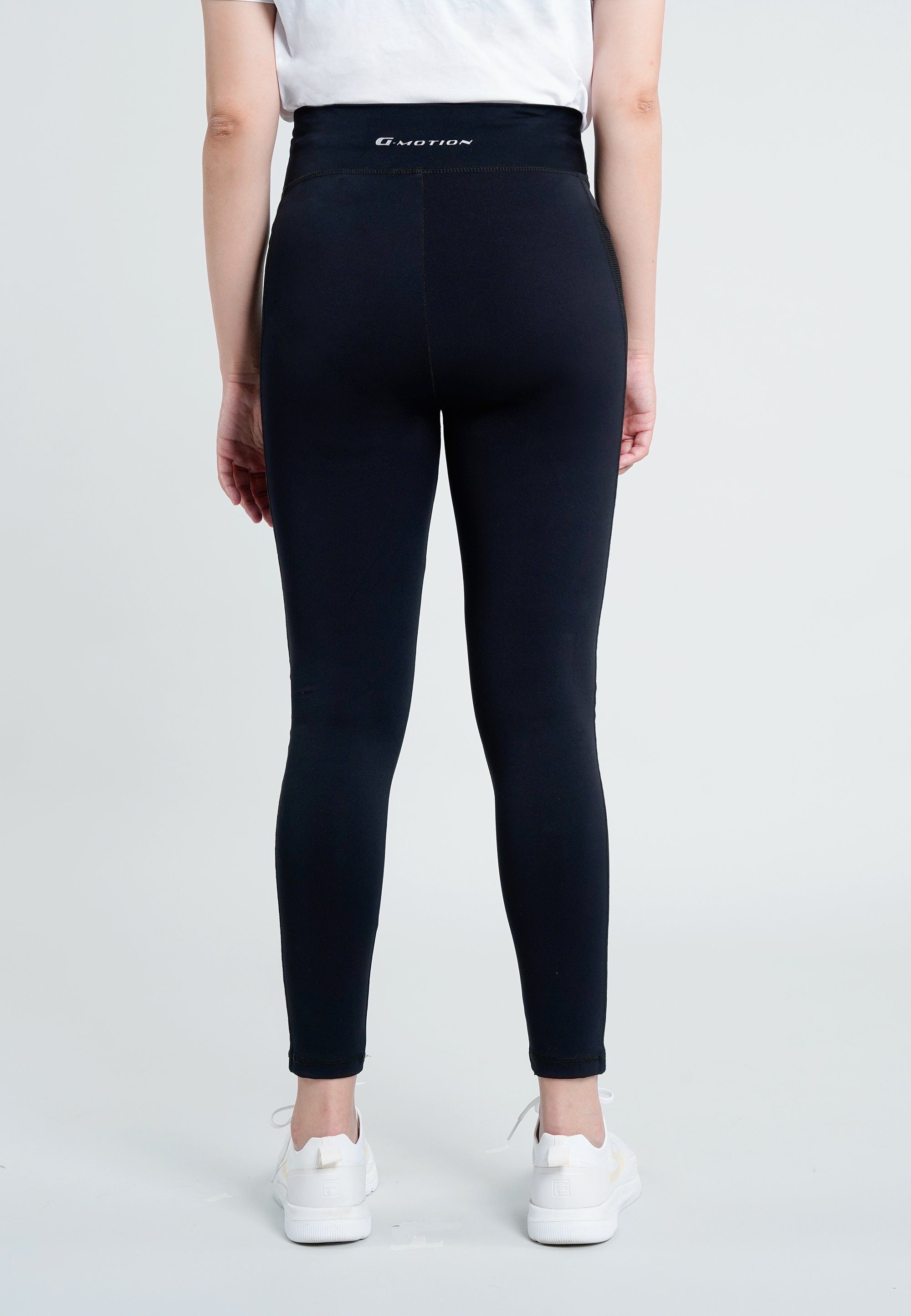 mit schwarz Motion hohem Leggings G GIORDANO Dehnbund