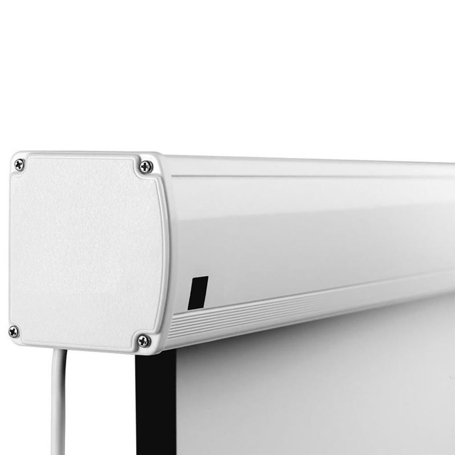 Deluxx Advanced - Elegance Mattweiss Polaro Motorleinwand (schwarze Rückseite)