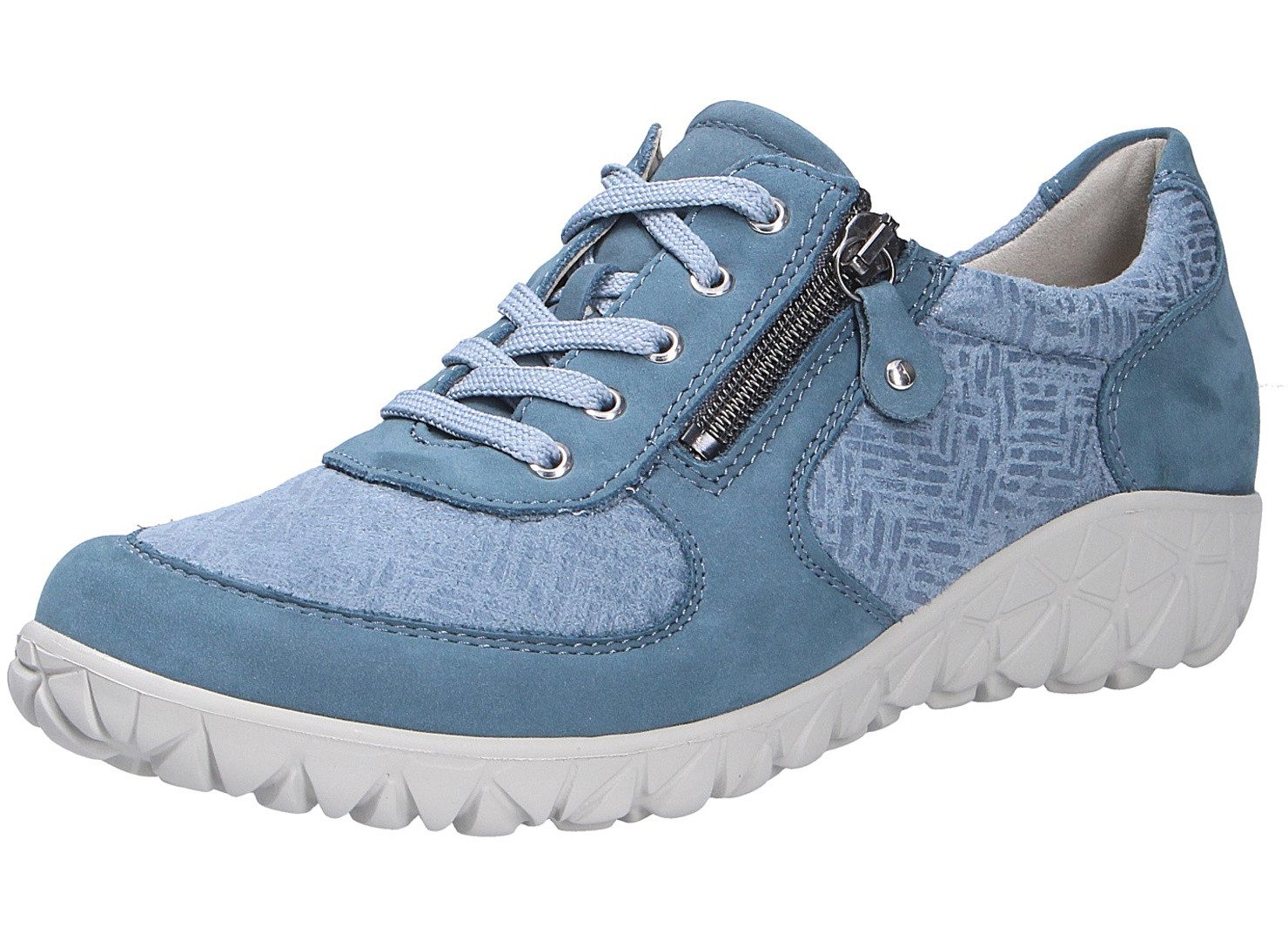 Waldläufer Damen Schnürschuh HAVY blau Größe Schnürschuh
