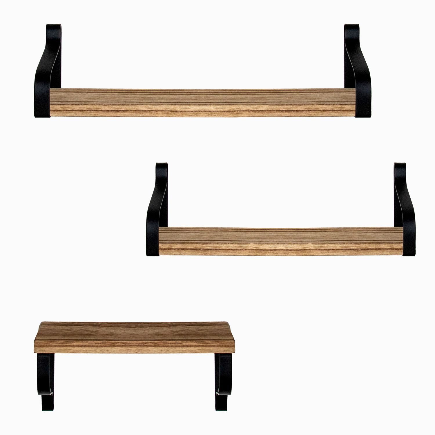 Intirilife Wandregal, Set 3-tlg., Wandregal Holz günstig online kaufen