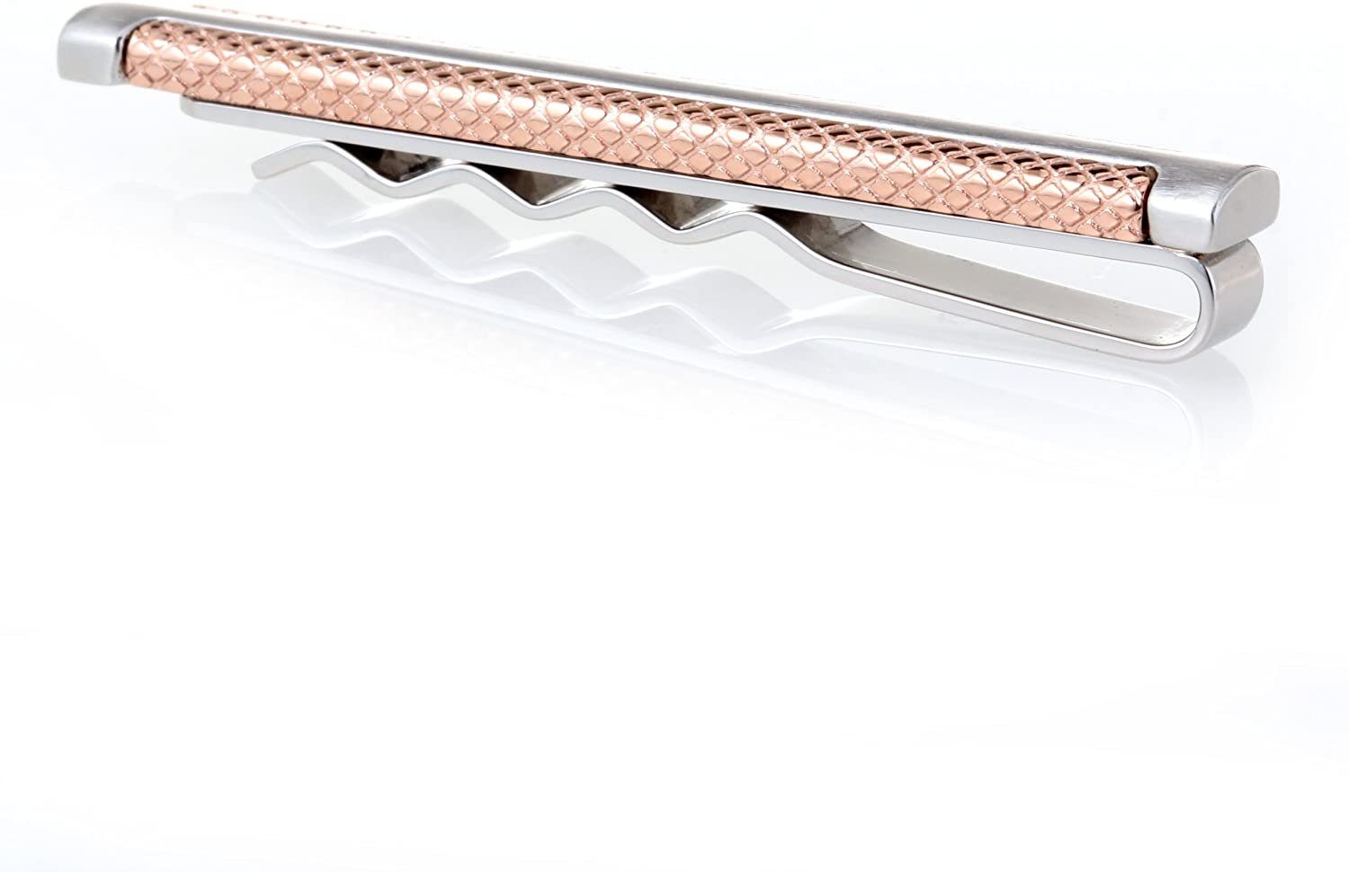 Karisma Krawattennadel Karisma Hochwertige Herren Edelstahl 316L Rosé-Gold Bechichtung, Krawattennadel / Krawattenklammer / Tie Clip STC168-003-W