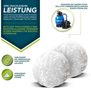 tillvex Sandfilteranlage tillvex® 700g Pool Filterbälle langlebige Filter Balls für glasklares