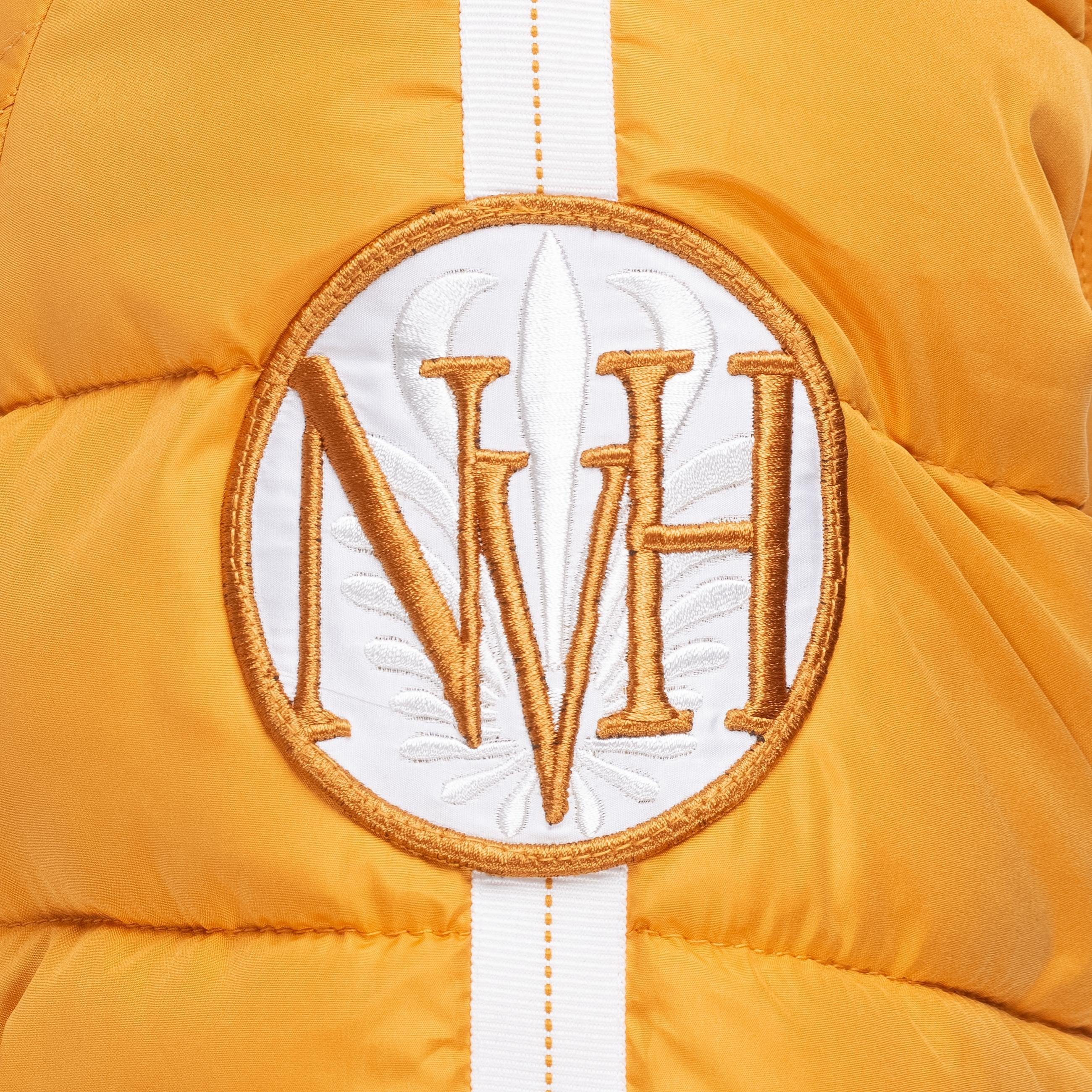 Navahoo Winterjacke Khingaa's Kunstfell-Kapuze mit gelb Steppjacke modische