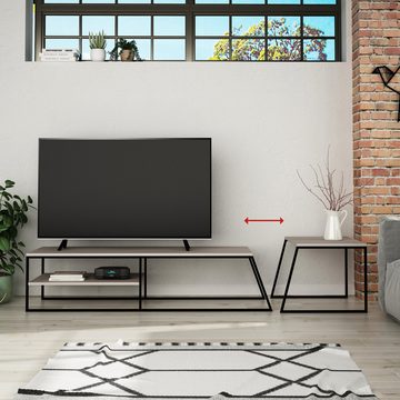 Decortie PAL TV-Ständer, (bis 55,00 Zoll, Moderner TV-Ständer TV-Element,163 x 45 x 38 cm)