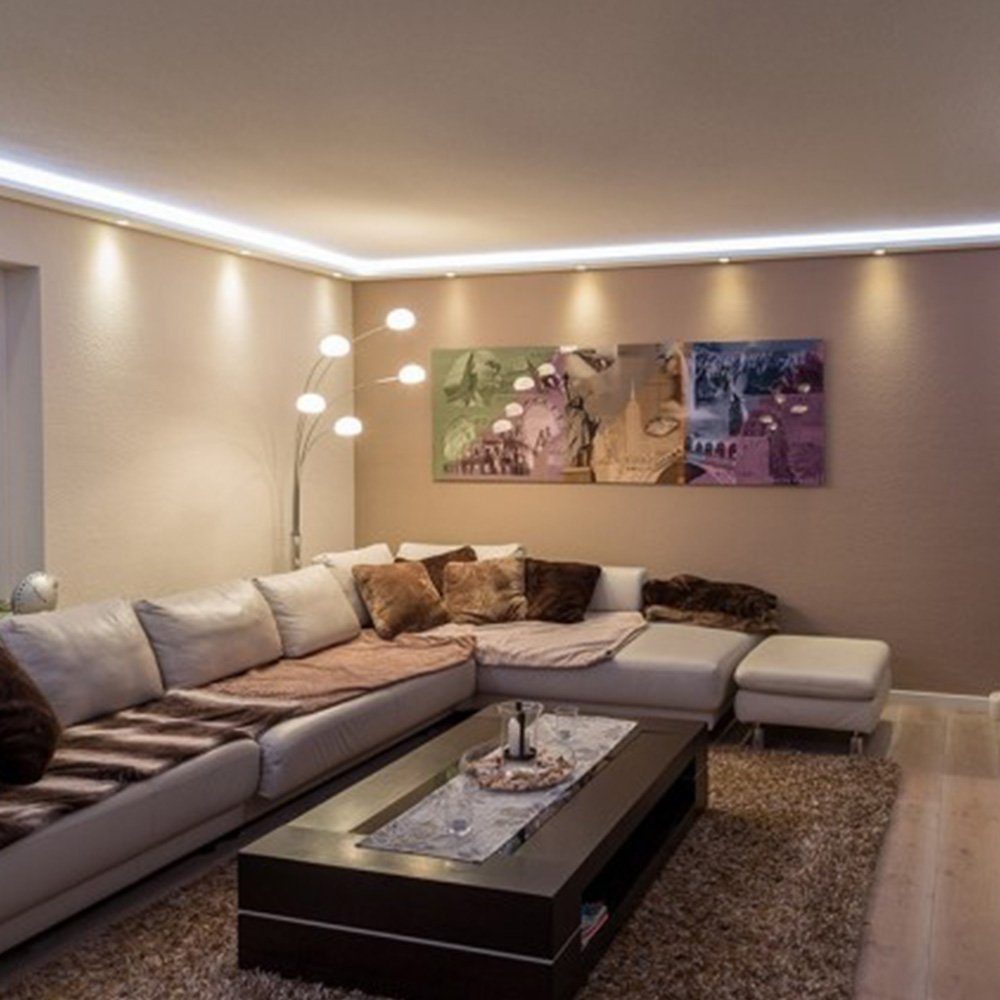 1,2 m Stuckleiste Licht-Trend Decke Wand oder L indirekt Stuckleiste Dekor-Profil