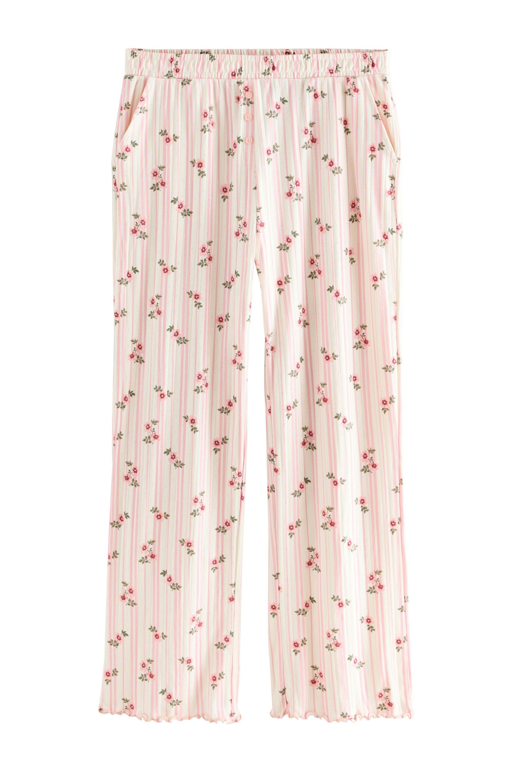 LAURA ASHLEY Pyjama Langärmeliger Laura Ashley Pointelle-Schlafanzug (2 tlg)