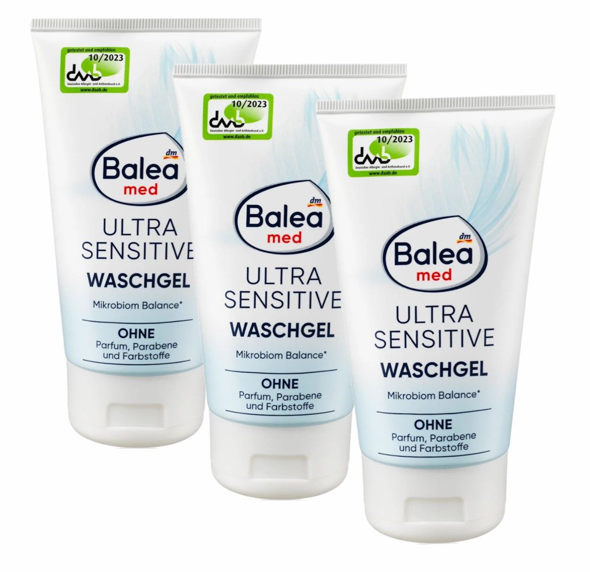 Gesichtsreinigungsgel Waschgel Ultra Sensitive - Balea MED 3 x 150 ml
