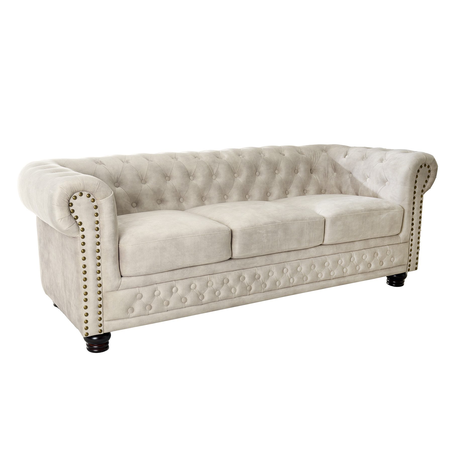 riess-ambiente Sofa CHESTERFIELD 200cm champagner / günstig online kaufen