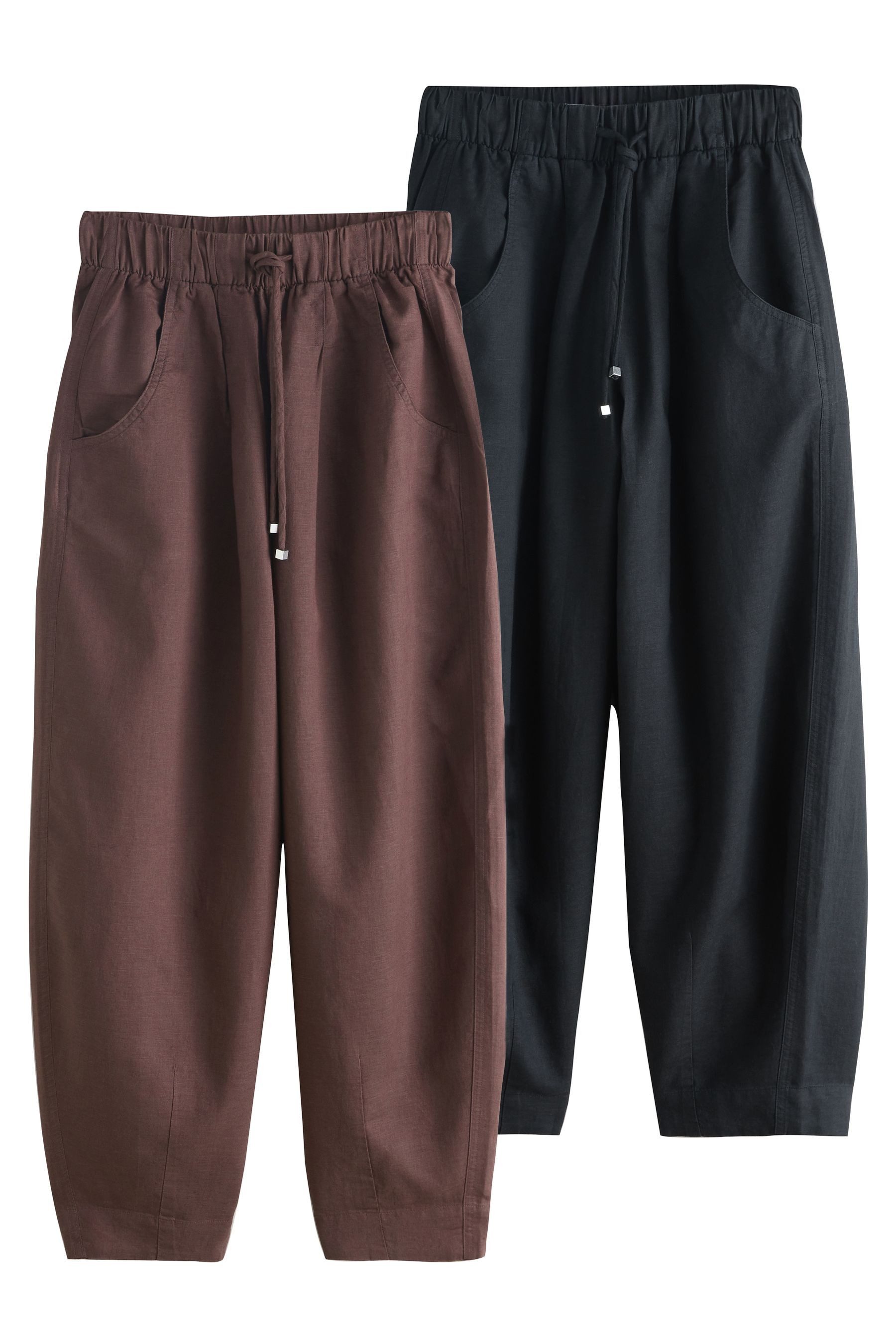 Stoffhose Hose mit Barrel-Bein, 2er-Pack, Kurzgröße