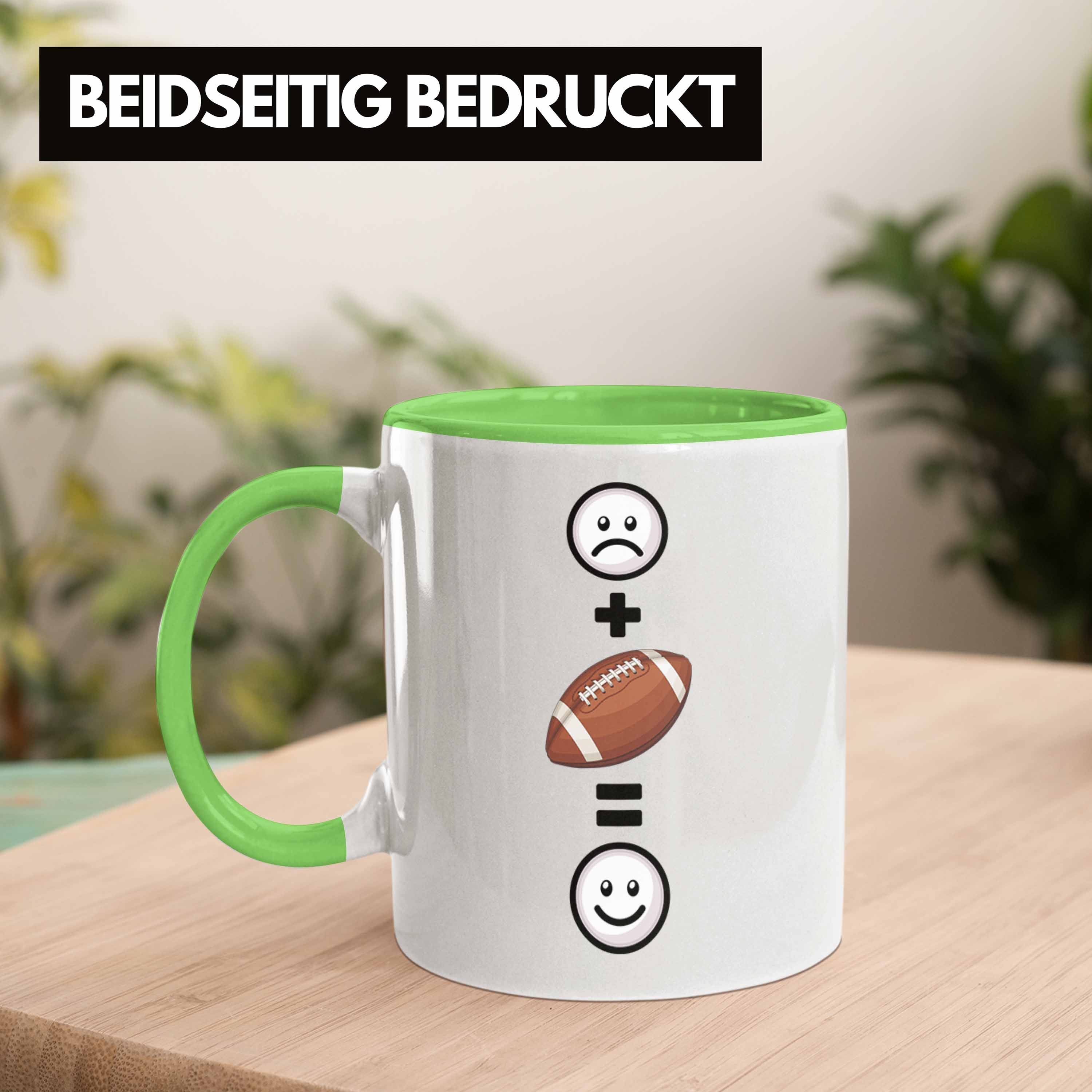 Tasse Trendation Grün Lustige Geschenk American Geschenki für Footballspieler Tasse Football