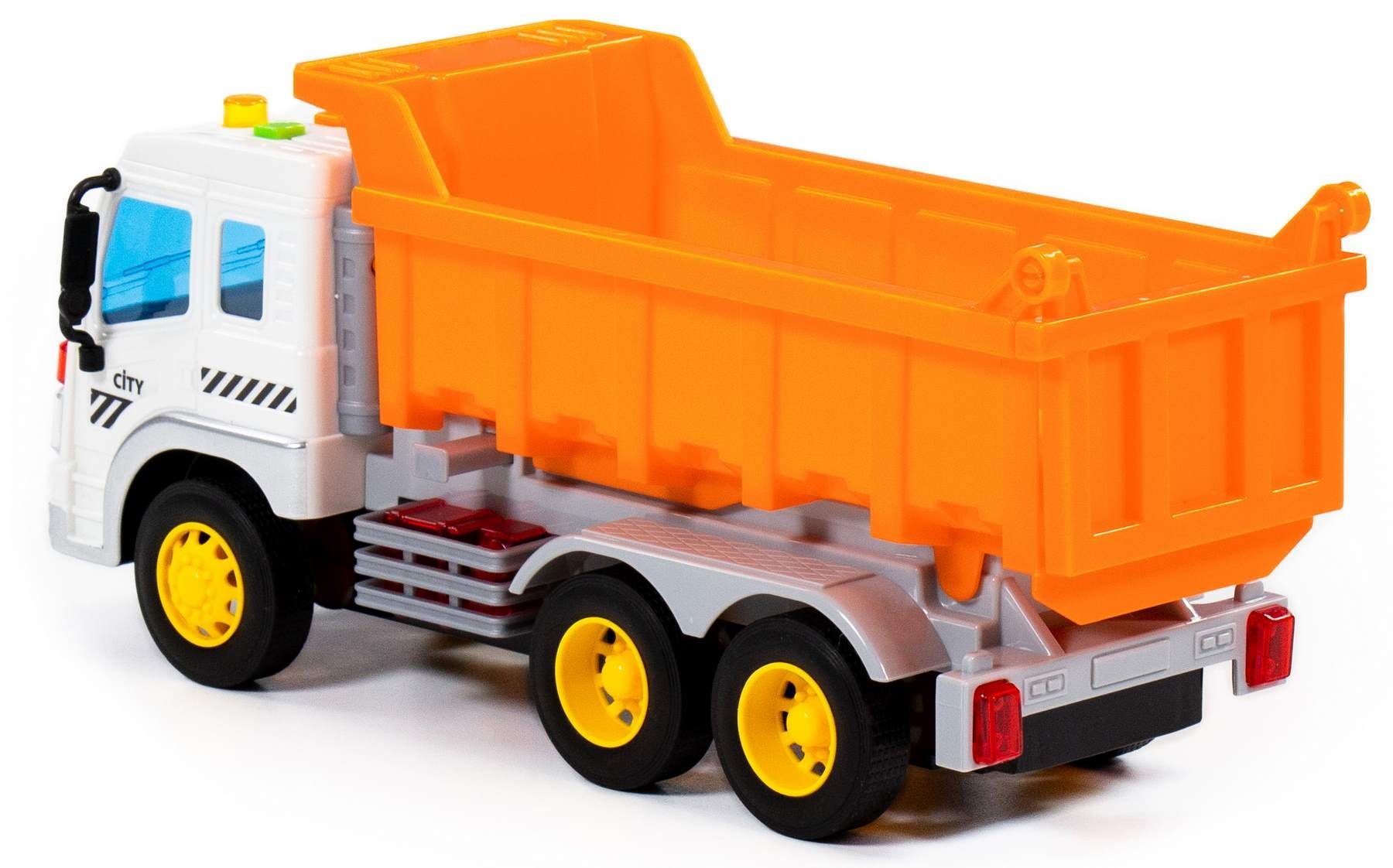 Polesie Spielzeug-Kipper Muldenkipper CITY orange Schwungrad günstig online kaufen