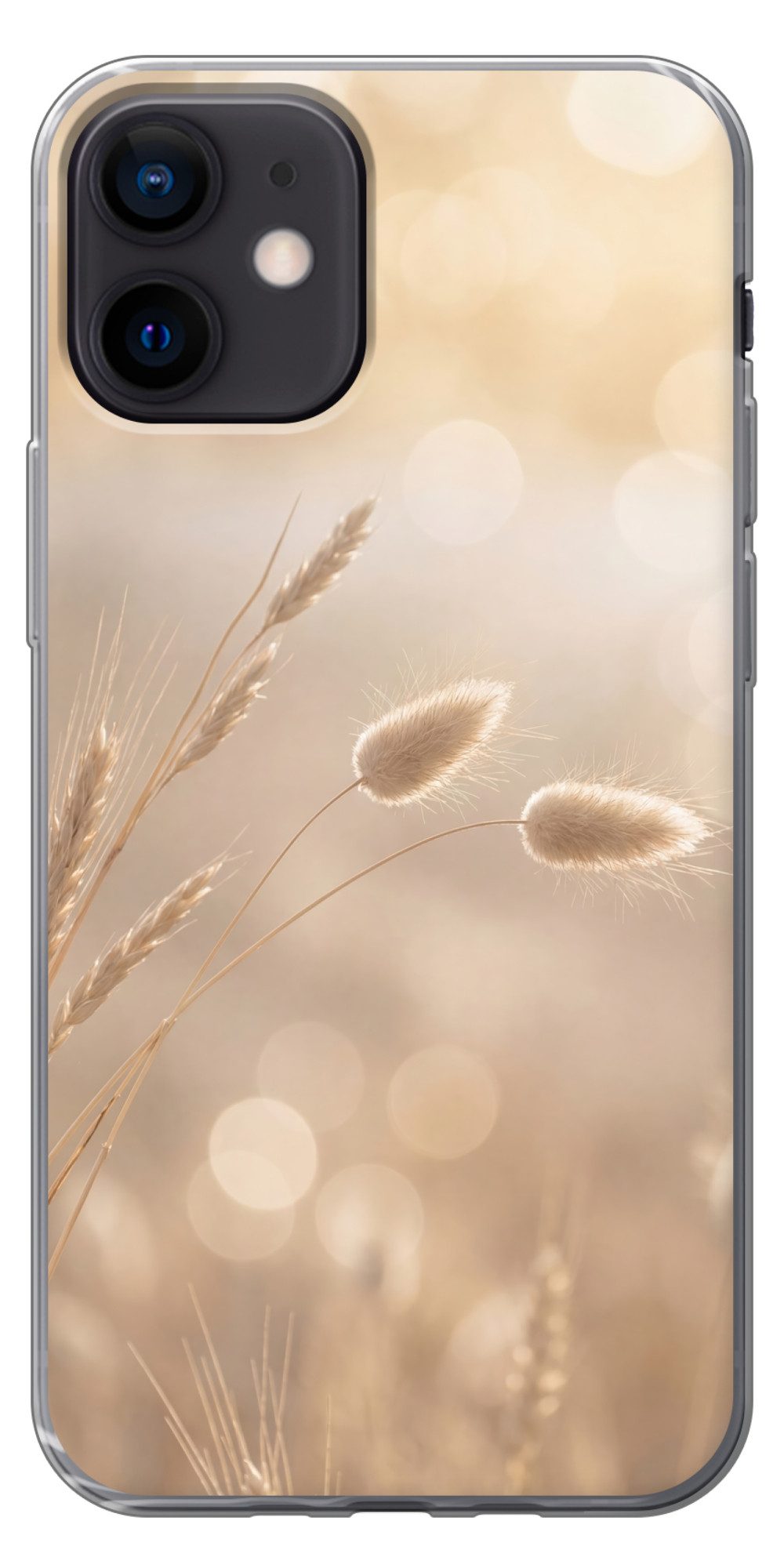 MuchoWow Handyhülle für Apple iPhone 12 Dunstschwanzgras - Grannenhaare - Sonnenlicht, Smartphone-Bumper, Print, Handy Schutzhülle Dünn