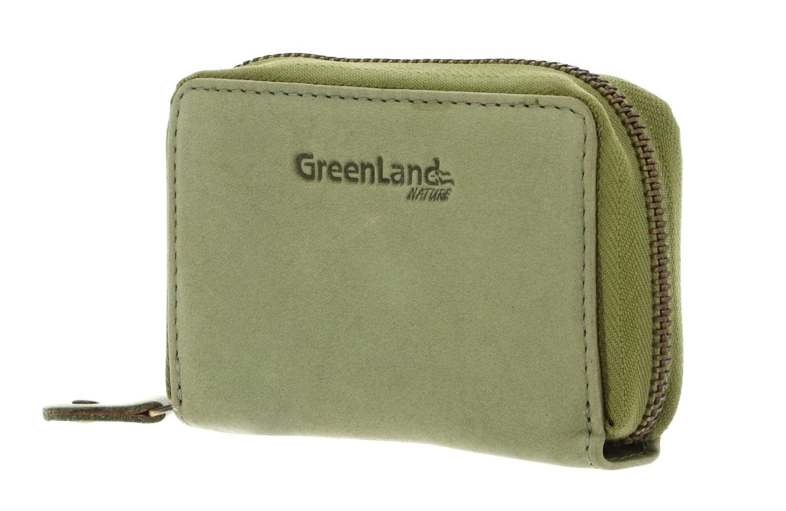 GreenLand Nature Kartenetui Card Case, aus echtem Rindsleder mit RFID-Blocker Schutz