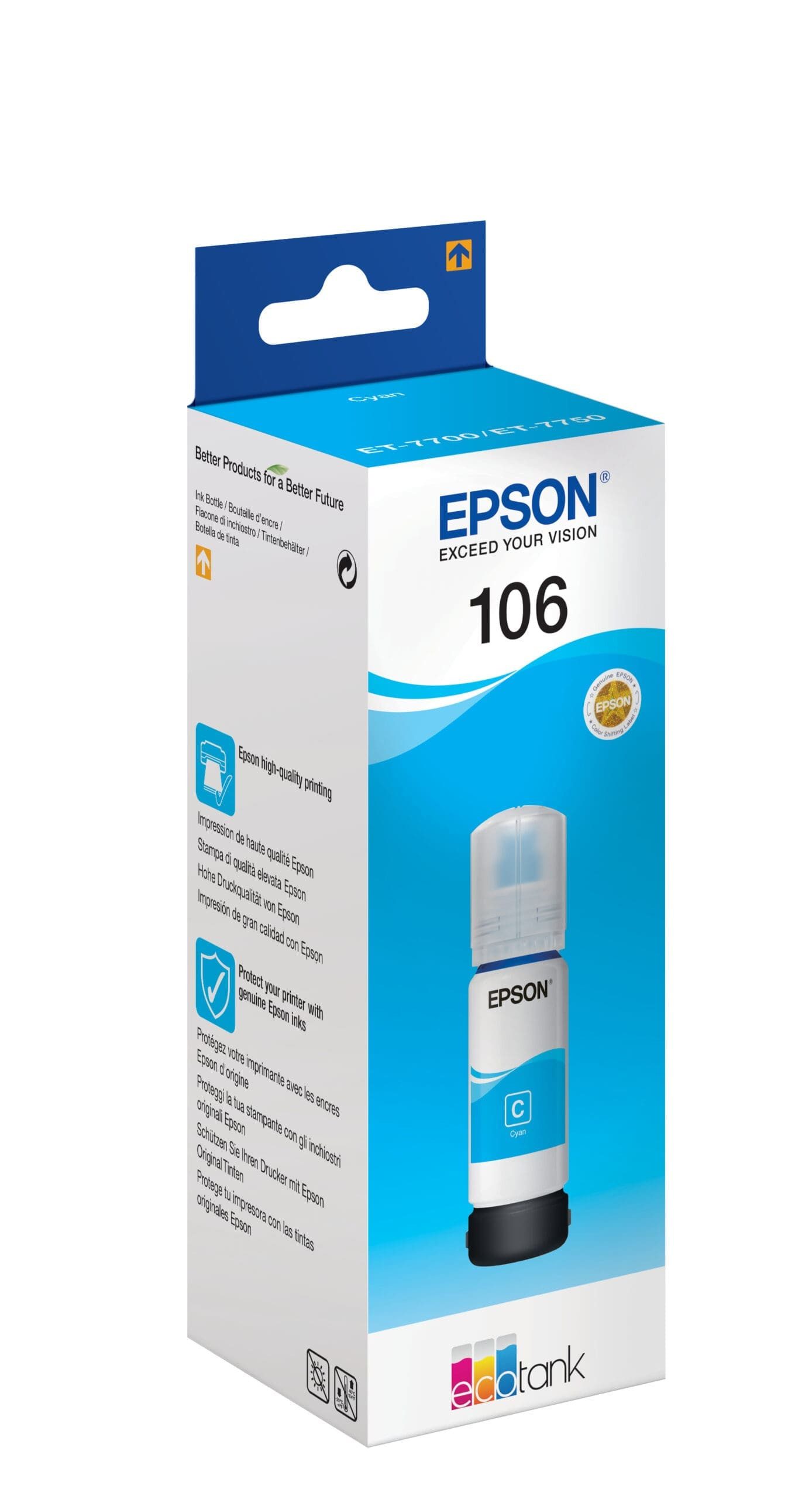 Epson Tintenflasche 106 Cyan (70ml) Tintenpatrone