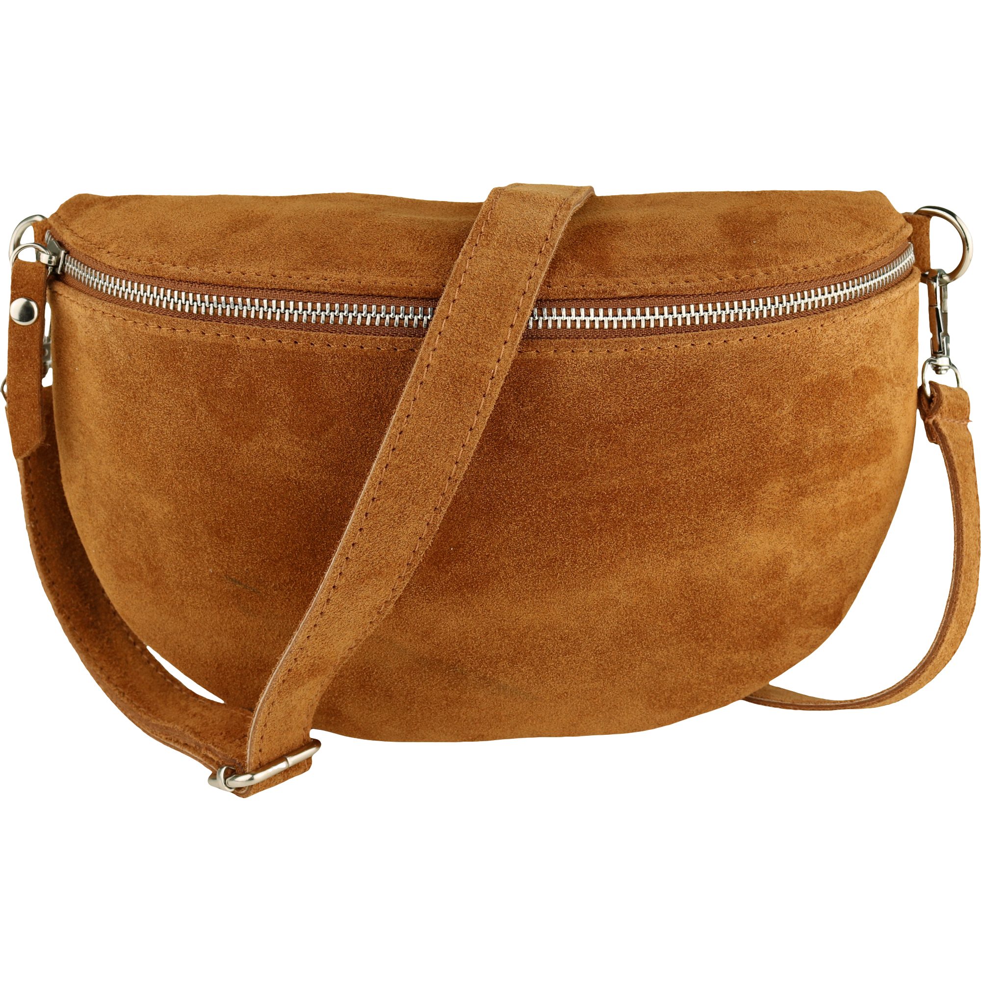 Bauchtasche Damen, Veloursleder, Made in Italy,Umhängetasche; Brusttasche