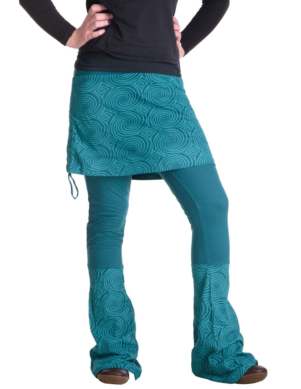 Vishes Hosenrock Rock- Schlag- Hosen Kombination - Lange Größe Goa, Boho, Ethno, Hippie Style