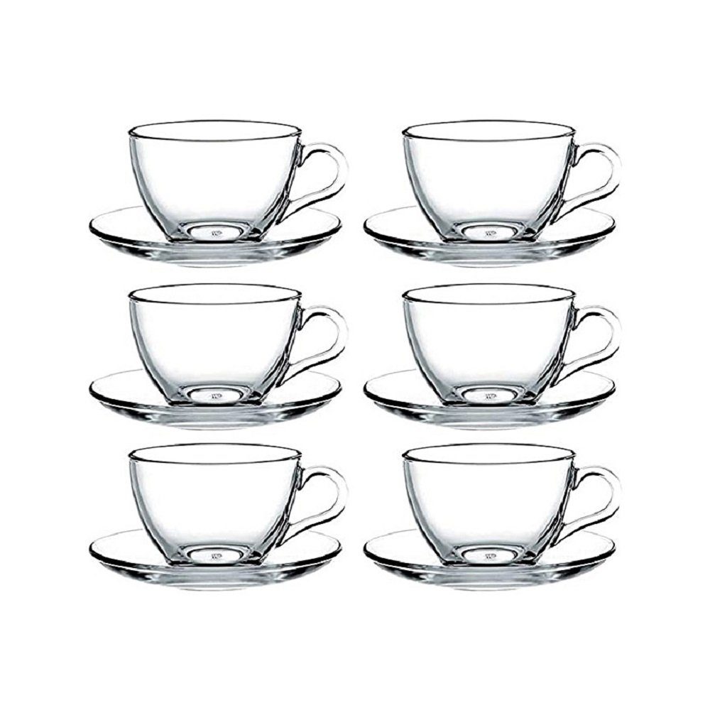 Kaffeeservice 6er Set Basic Espresso Tassen Set 90ml Kaffeeset transparent