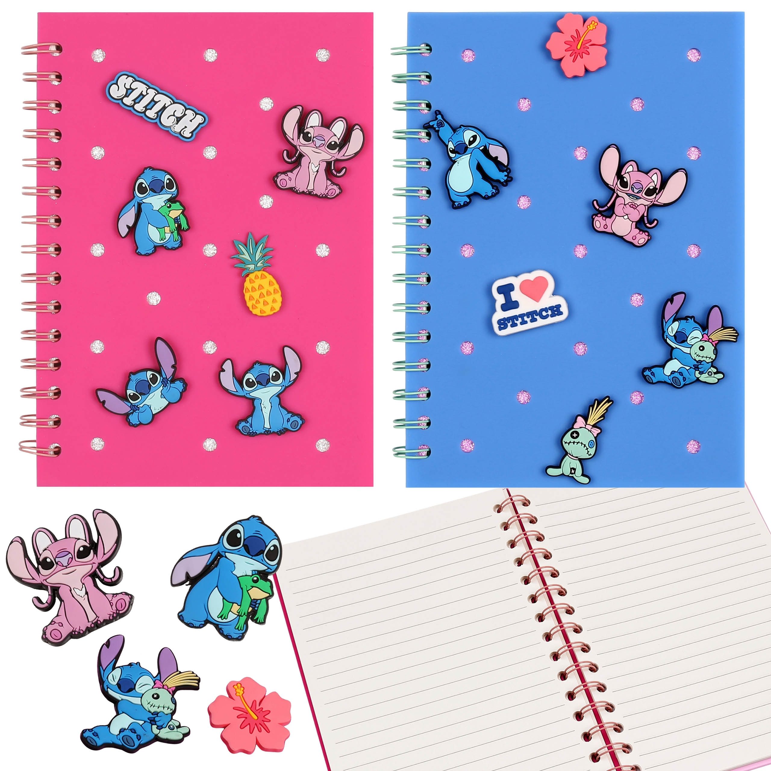 Disney Notizbuch DISNEY Stitch Notizbuch A5 liniert, Silikon-Cover für Kinder