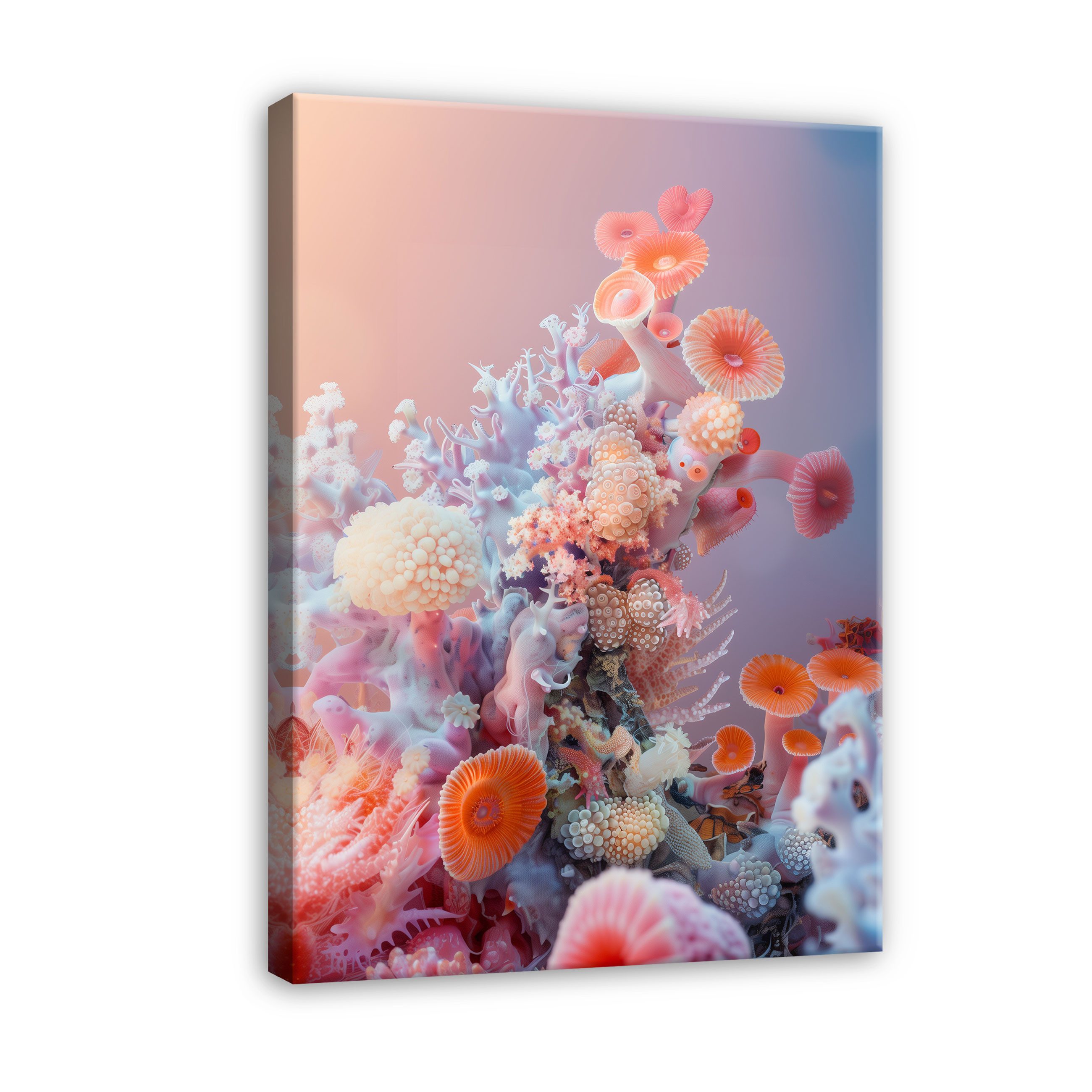 Wallarena Leinwandbild Kinderzimmer Mädchen Ozean Rosa Wand Deko Wandbilder XXL Modern, Gemalt (groß Bilder Wohnzimmer Schlafzimmer Einteilig, 1 St), Bilder Klein Wohnzimmer Schlafzimmer Küche Wandbild Wand Deko 40x30
