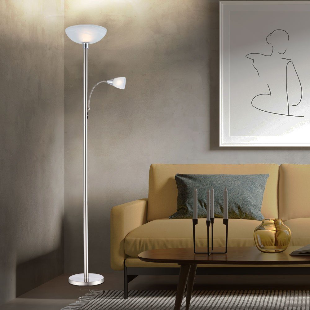 etc-shop LED Stehlampe, Leuchtmittel inklusive, Warmweiß, LED 7 Watt Deckenfluter  Stehleuchte Wohnzimmerlampe Stehlampe Fluter