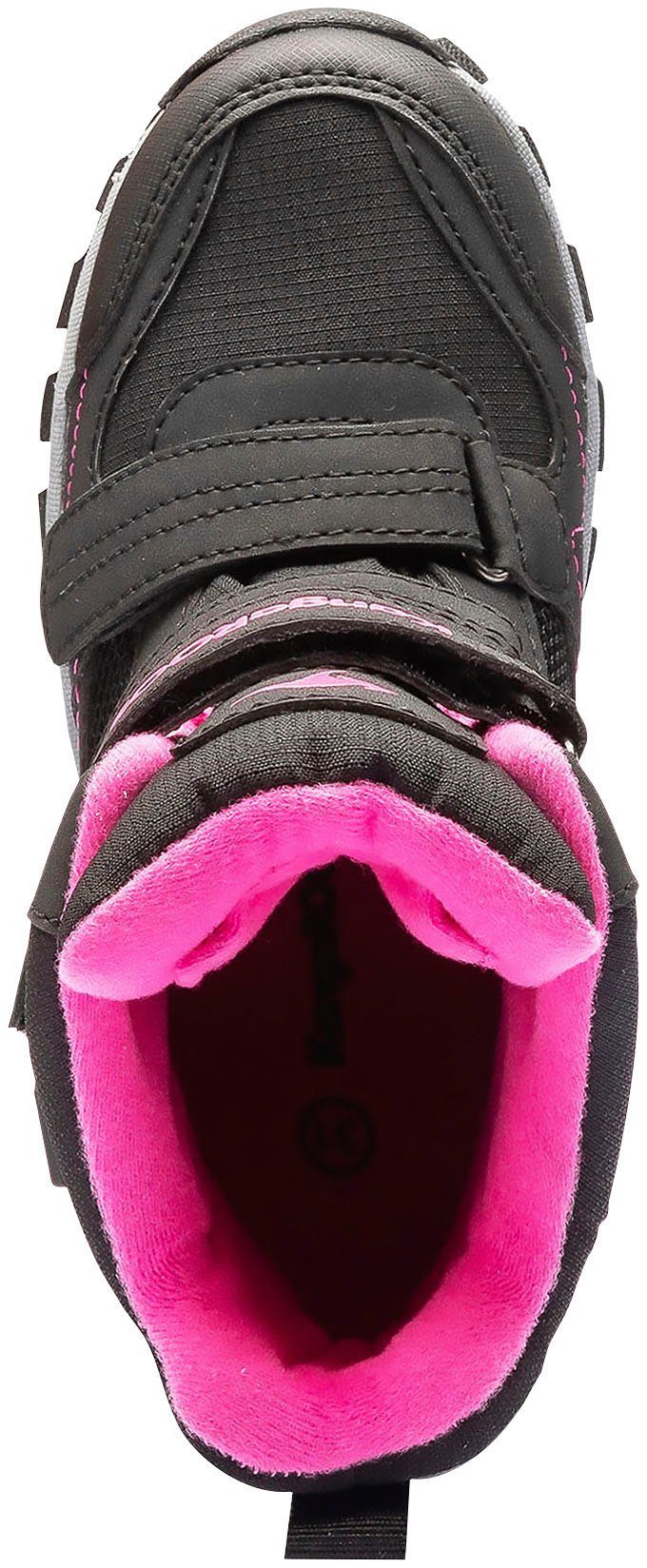 schwarz-pink Winterstiefel Klettverschluss RTX mit wasserdicht K-Robi KangaROOS