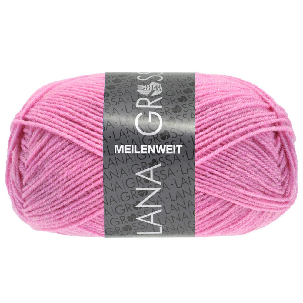 LANA GROSSA MEILENWEIT 50 g UNI Häkelwolle, 210 m (4-fach Sockenwolle mit 80 % Schurwolle), 50 g