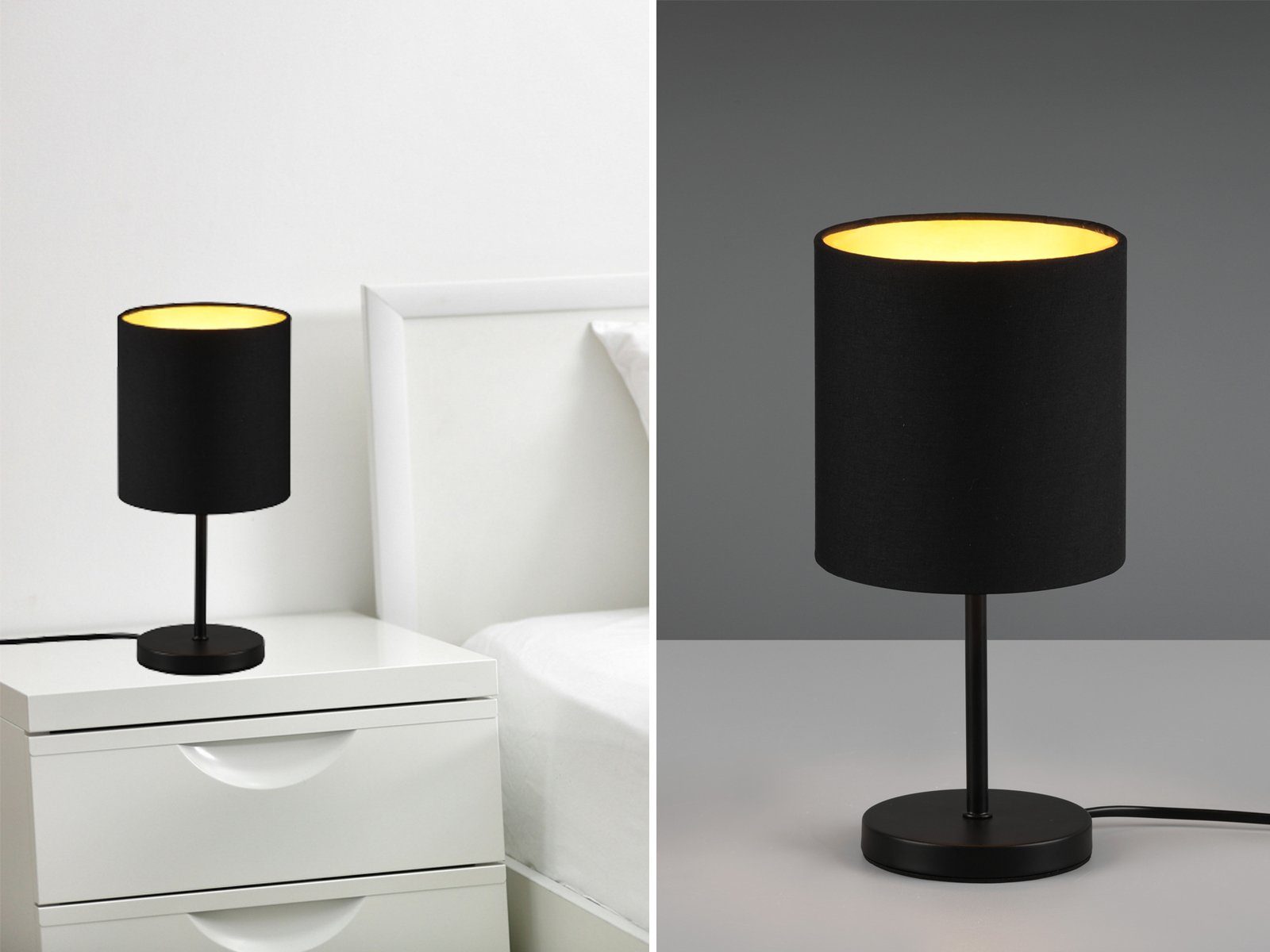 meineWunschleuchte LED Nachttischlampe, kleine TischLampe skandi
