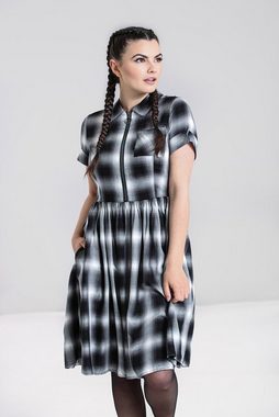 Hell Bunny A-Linien-Kleid Avril Mid Dress Vintage Retro Kariert Hemdkleid