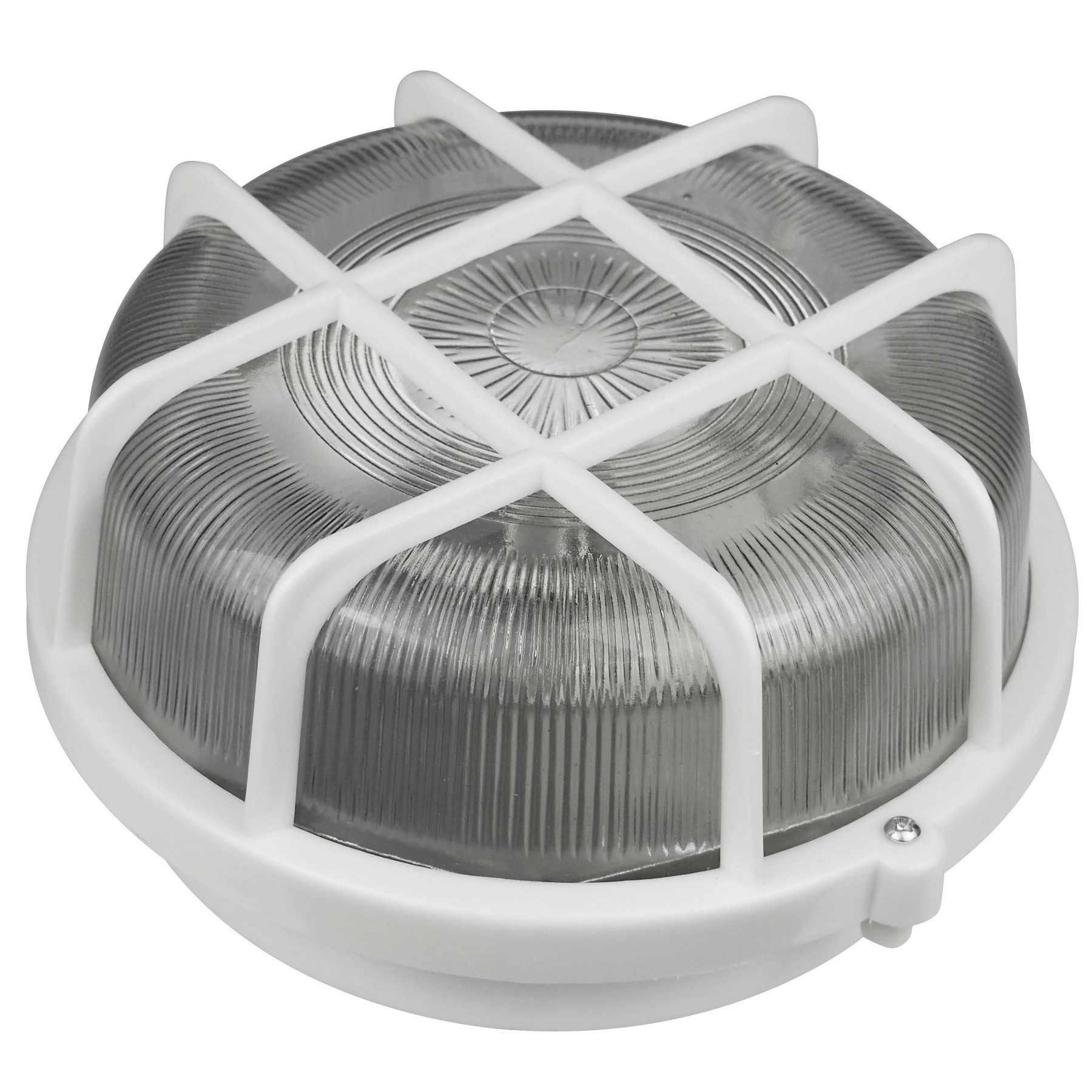 BLULAXA Außen-Deckenleuchte BLULAXA Kellerleuchte Basis vari, PVC-Korb, Rund, weiß, E27, IP44