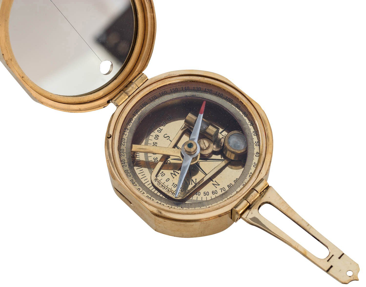 Maritim Navigation Messing Peilkompass Schiff Aubaho Glas Anti Kompass Replik Kompass