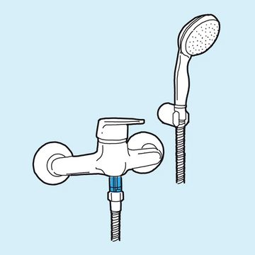 BEM Wasserfilter, Dusche und Bad - 1/2 Zoll Adapter für Duscharmaturen