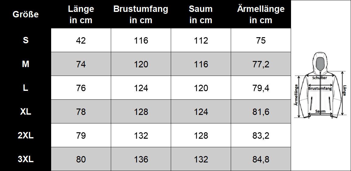 YOUTHUP Funktionsjacke Herren Outdoorjacke Übergangsjacke Winddichte Jacke günstig online kaufen