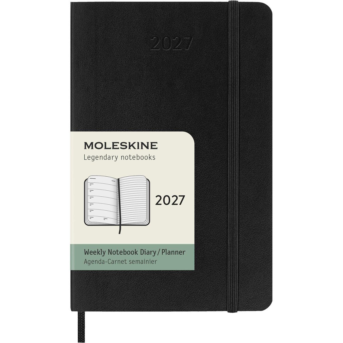 MOLESKINE Buchkalender Wochenkalender 12 Monate Pocket A6 1 Woche/Seiten horizontal weicher E