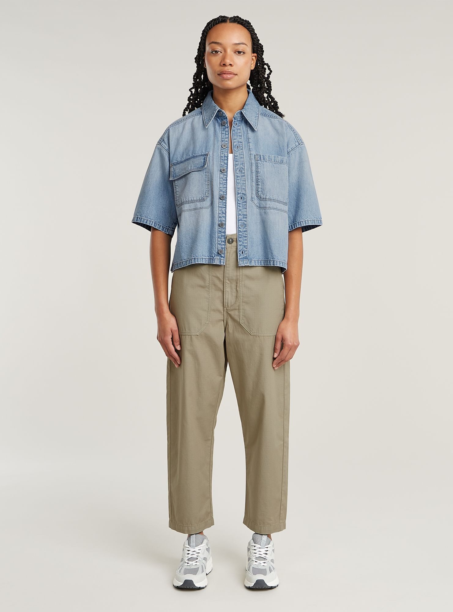G-STAR Wirkhose Pilot Cropped Hose