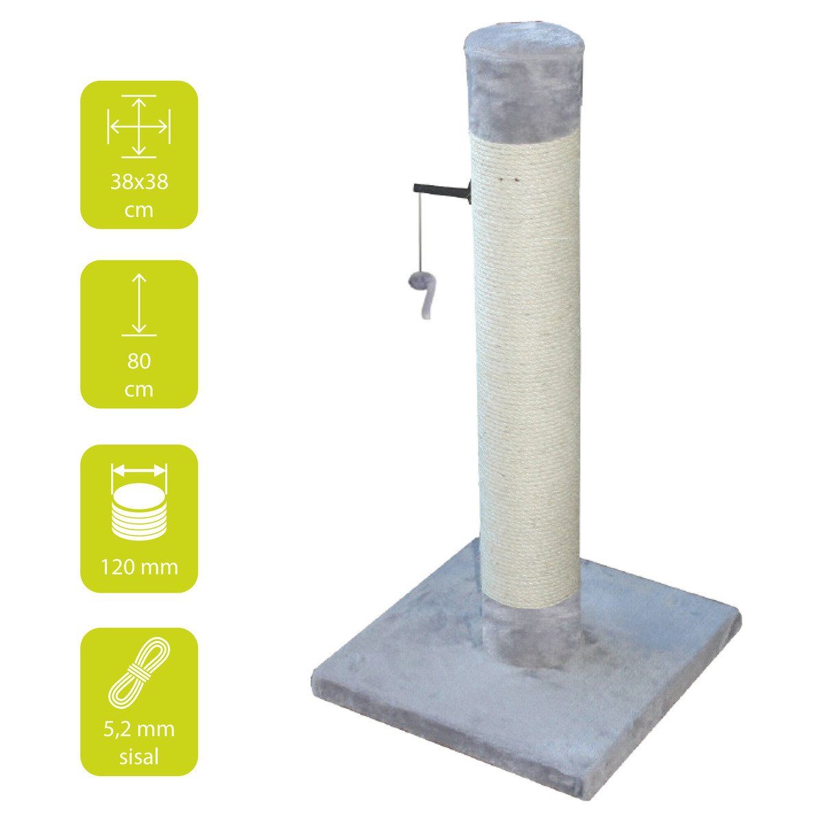 Europet-Bernina Kratzsäule Kratzbaum Classic Post grau