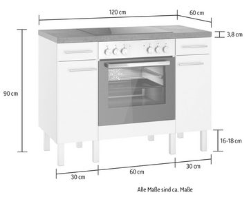 OPTIFIT Küche Lilly2, Breite 120 cm, wahlweise mit E-Geräten