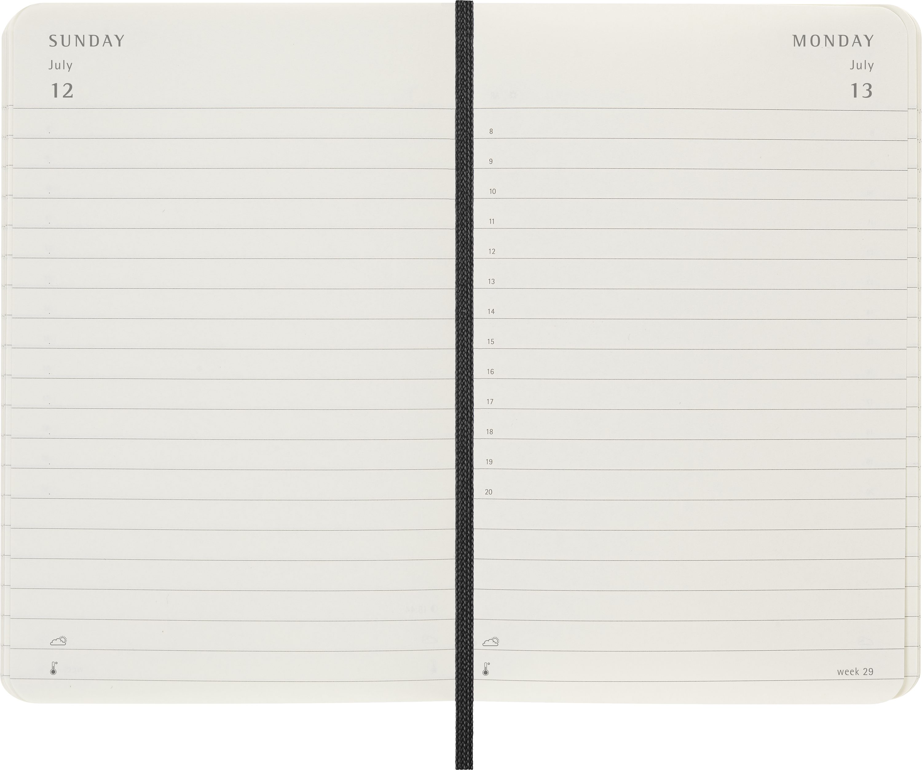MOLESKINE Buchkalender, MOLESKINE 12 MONATE TAGES KALENDER 2026 - SOFT COVER - P/A6 - SCHWARZ