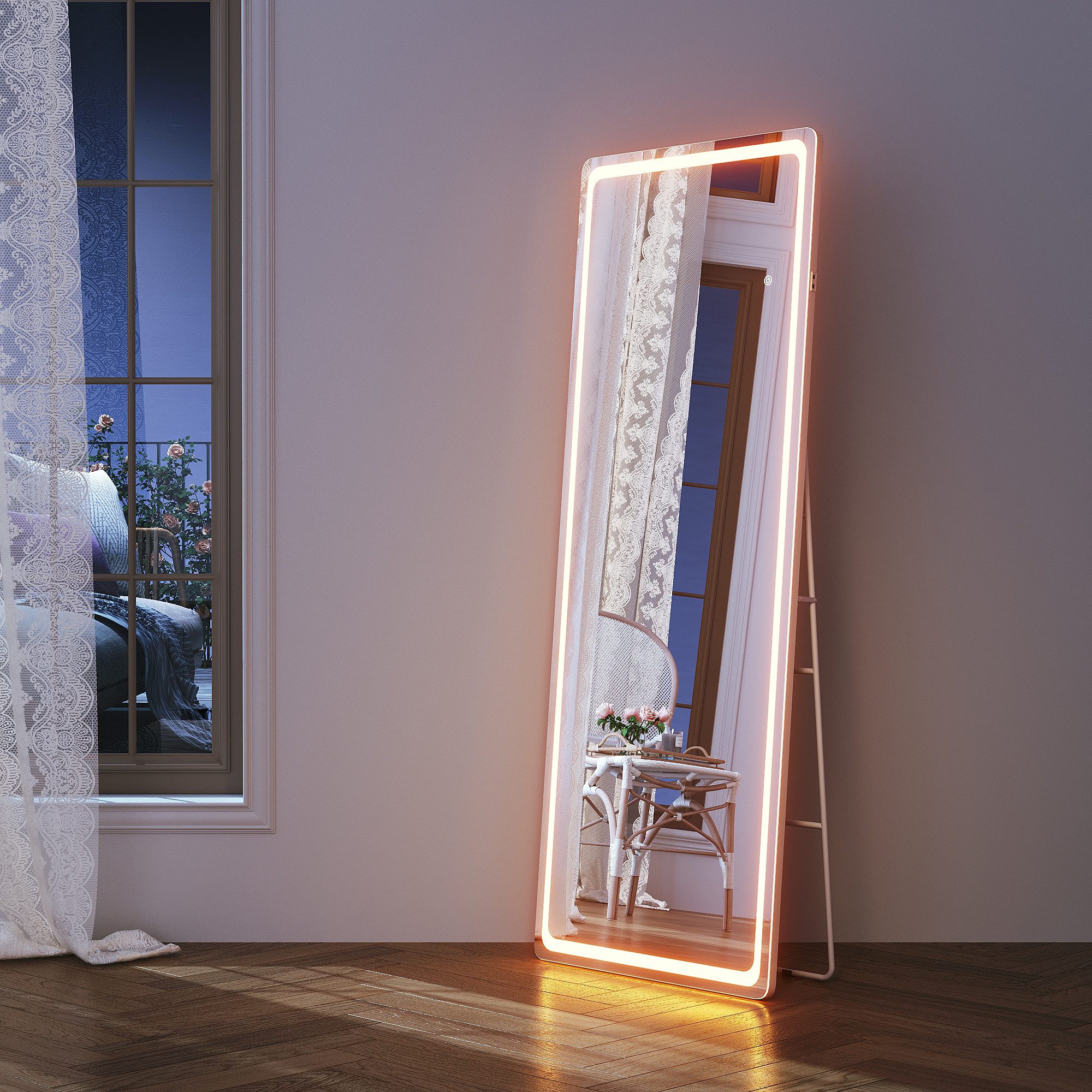 SONNI Wandspiegel Ganzkörperspiegel mit LED Beleuchtung,BxH:600x1600mm, günstig online kaufen