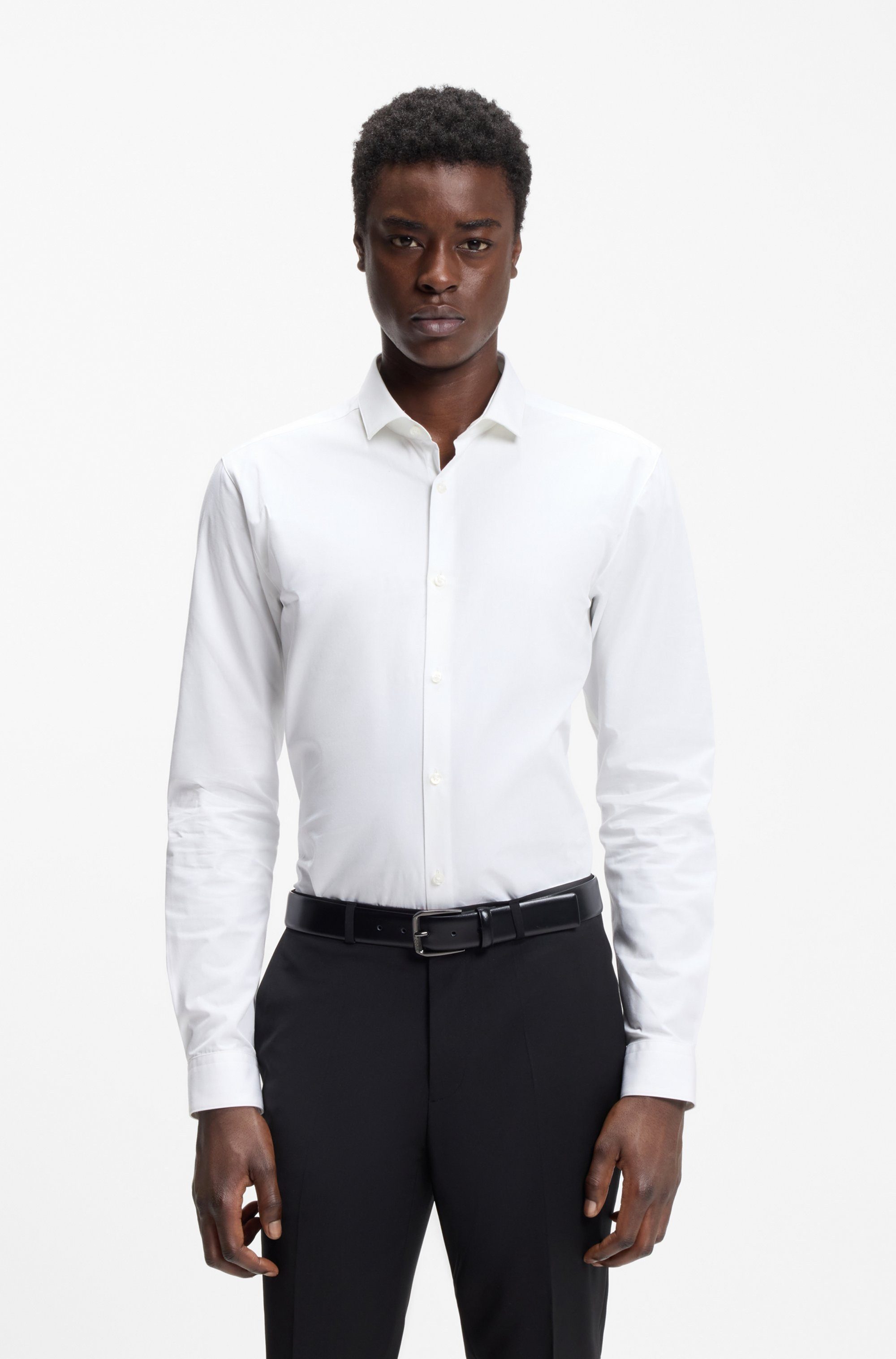 HUGO Businesshemd Erondo Cutaway-Kragen, Extra slim fit, bügelleichte Quali günstig online kaufen