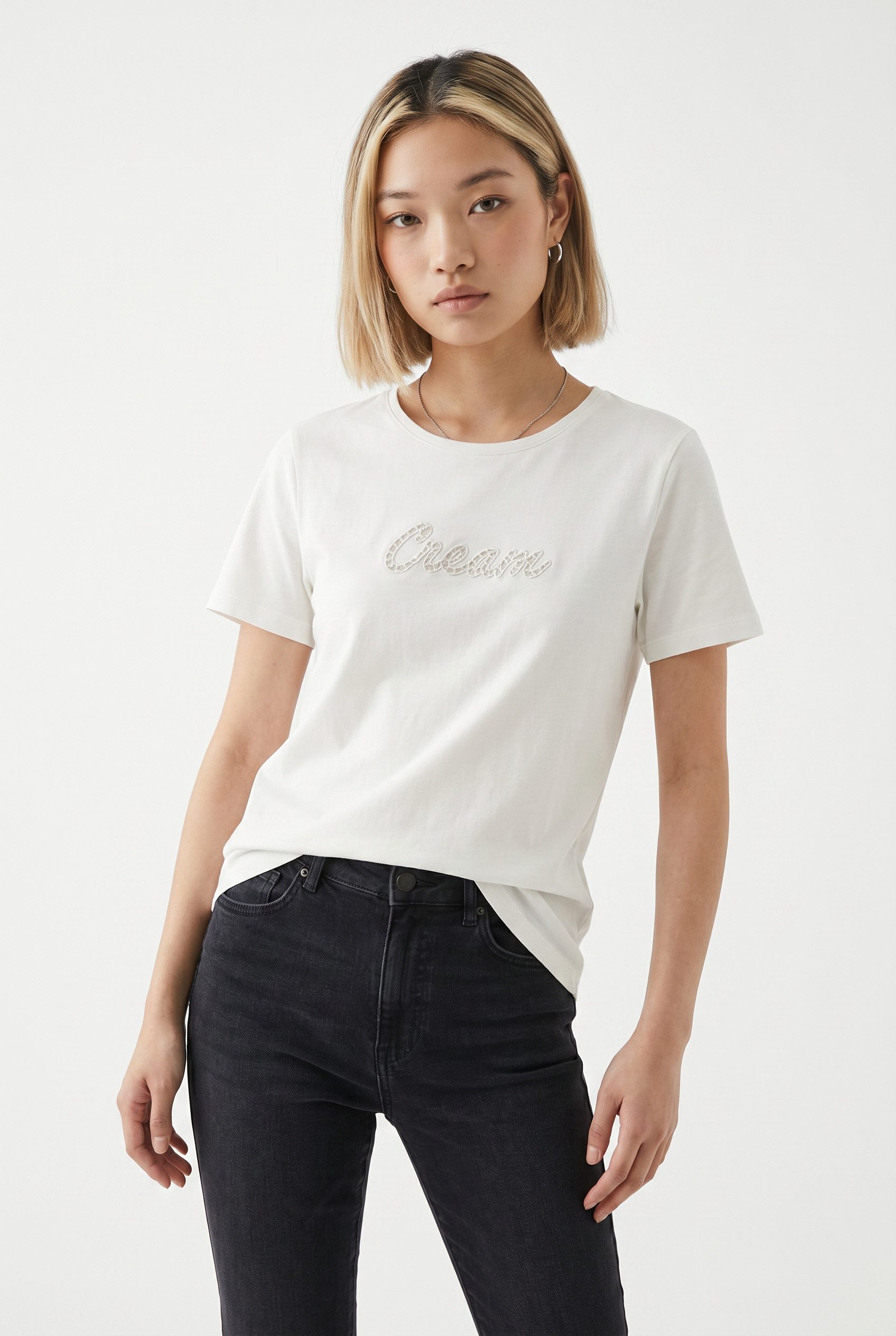 Vero Moda Kurzarmshirt VMMIRANDA SIF SS TOP BOX JRS Baumwolle, regular fit – Bild 2 von 5