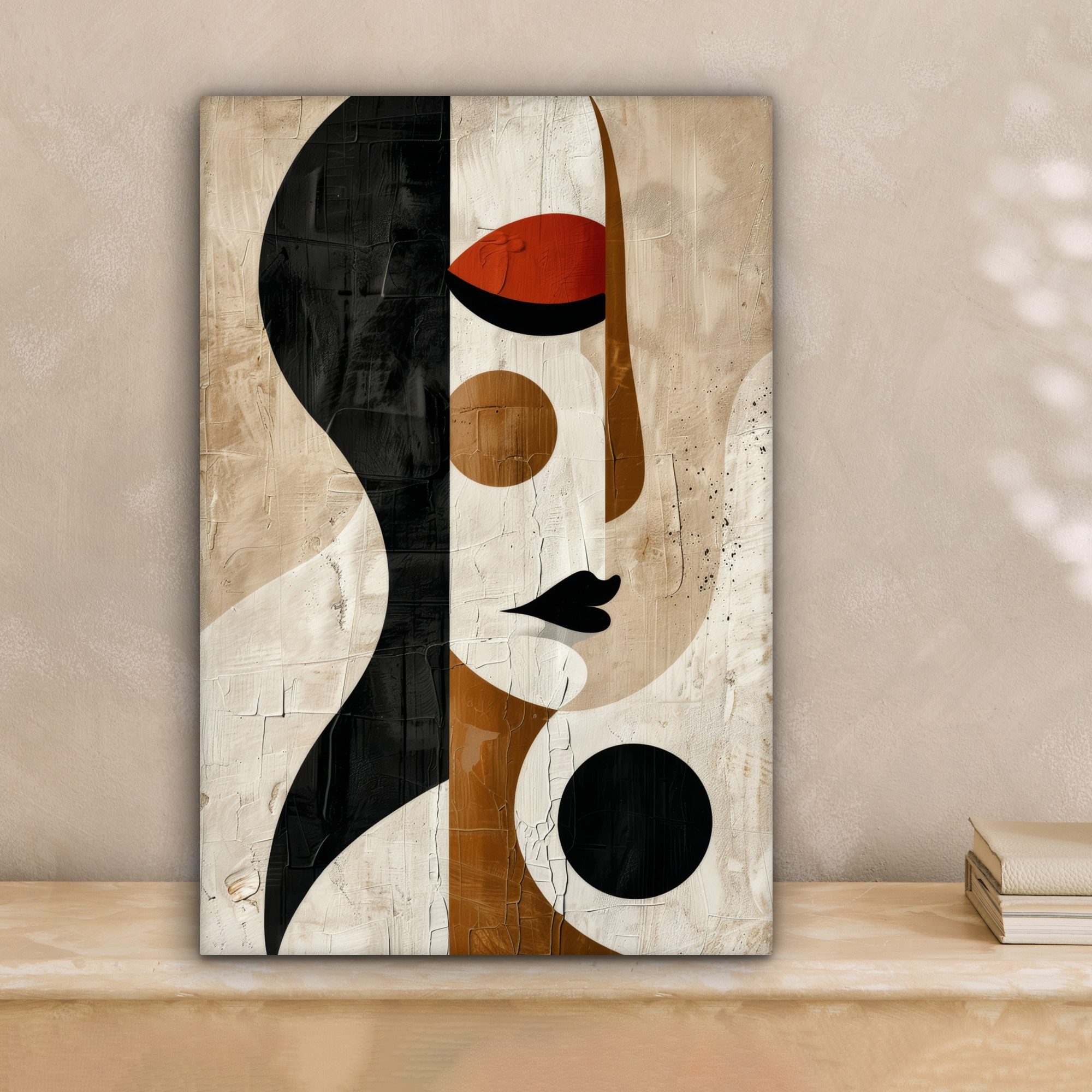 OneMillionCanvasses® Leinwandbild Gesicht - Abstrakt - Kunst - Formen, Foto günstig online kaufen