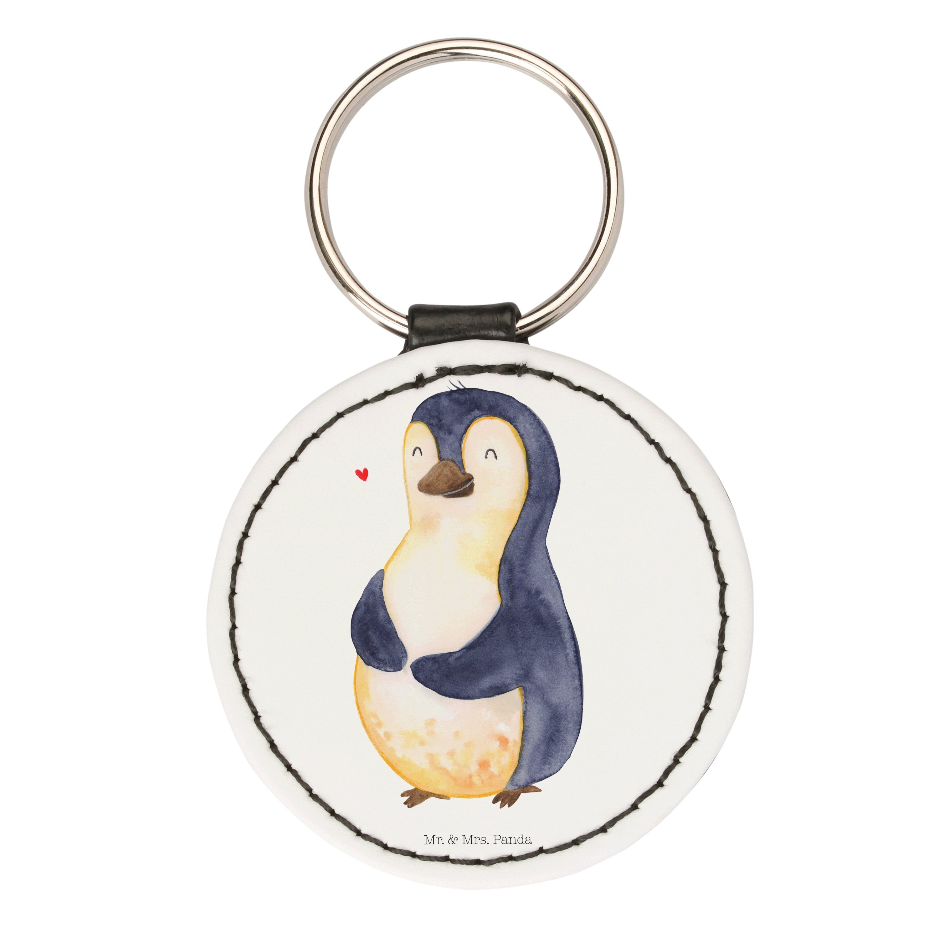 - - Weiß Panda dick, Selbstrespekt, & Mr. Pinguin Diät Mrs. Geschenk, (1-tlg) Taschenanhänger, Schlüsselanhänger