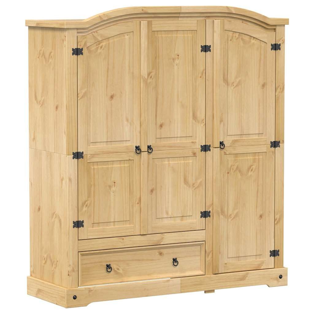 vidaXL Kleiderschrank Kleiderschrank Corona 151,5x52x170 cm Massivholz Kiefer