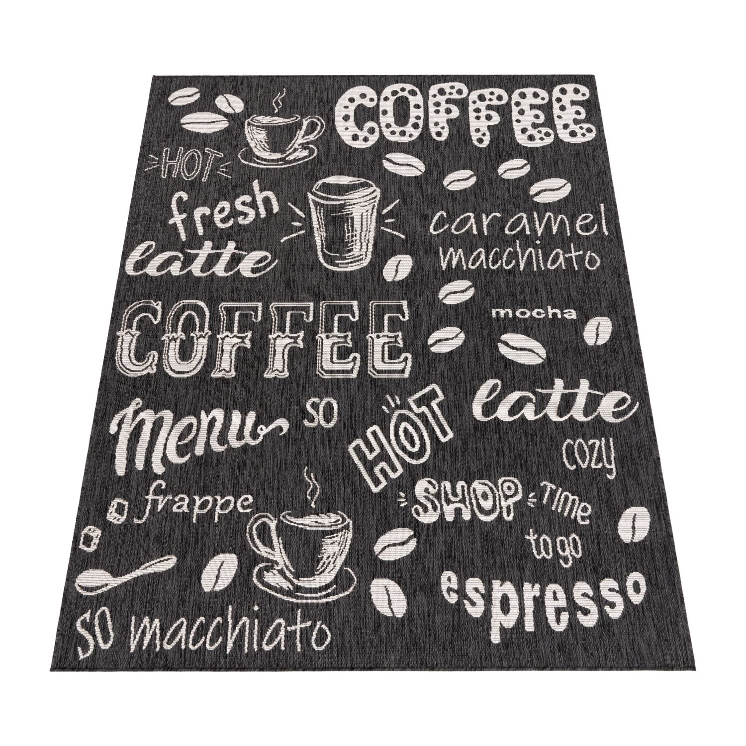 KADIMA DESIGN Teppich Schriftzug Wohnzimmer schmutzabweisend Teppich Kurzfl günstig online kaufen