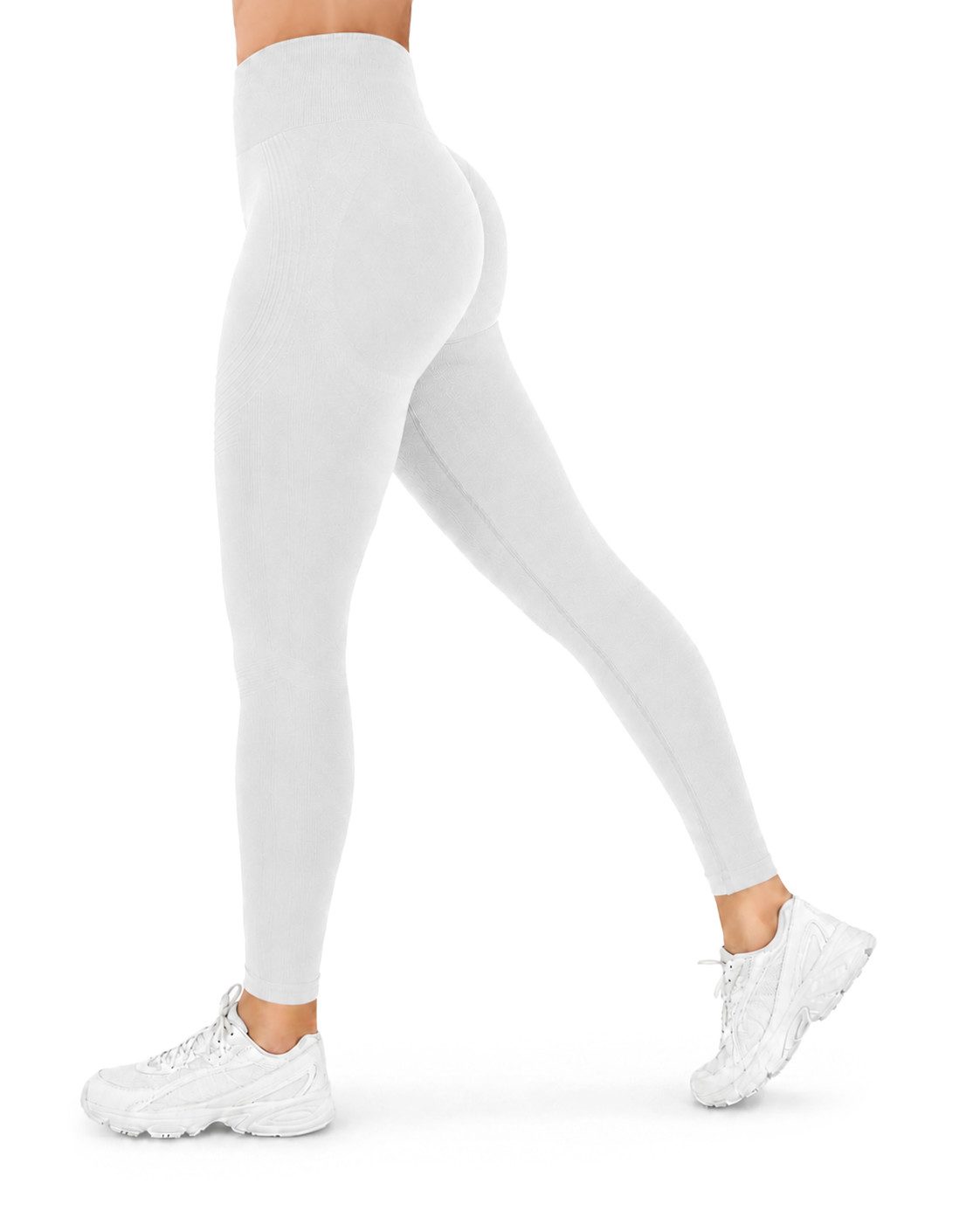 Smilodox Leggings Vonda, Scrunch Sporthose Damen, Shaped Fit, Seamless, Gym & Yoga V-Shape Bund, Seamless, Booty Shape, Push Effect, Squatproof