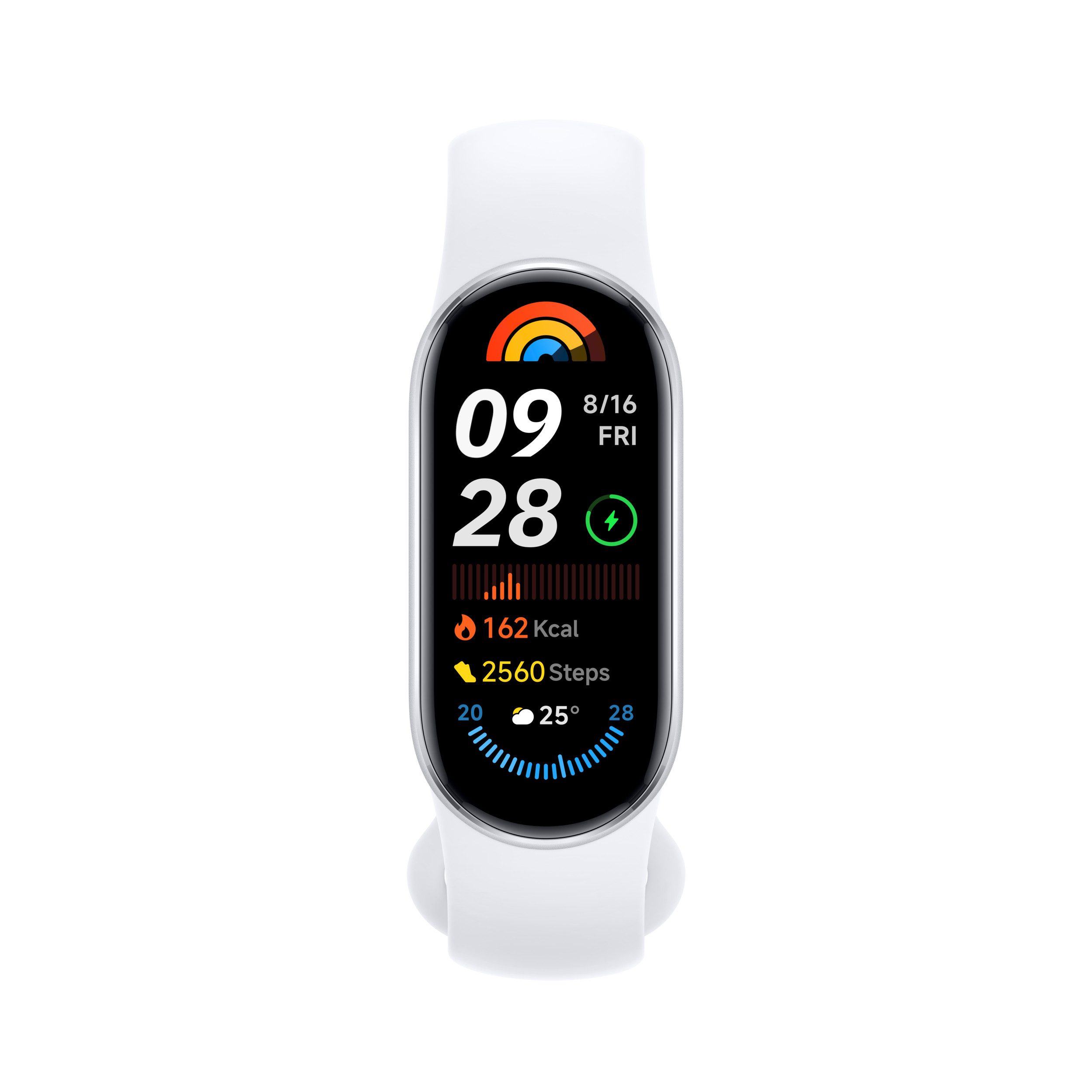 Xiaomi Xiaomi Smart Band 9 Gletscher Silber Smartwatch (MIUI Watch OS)