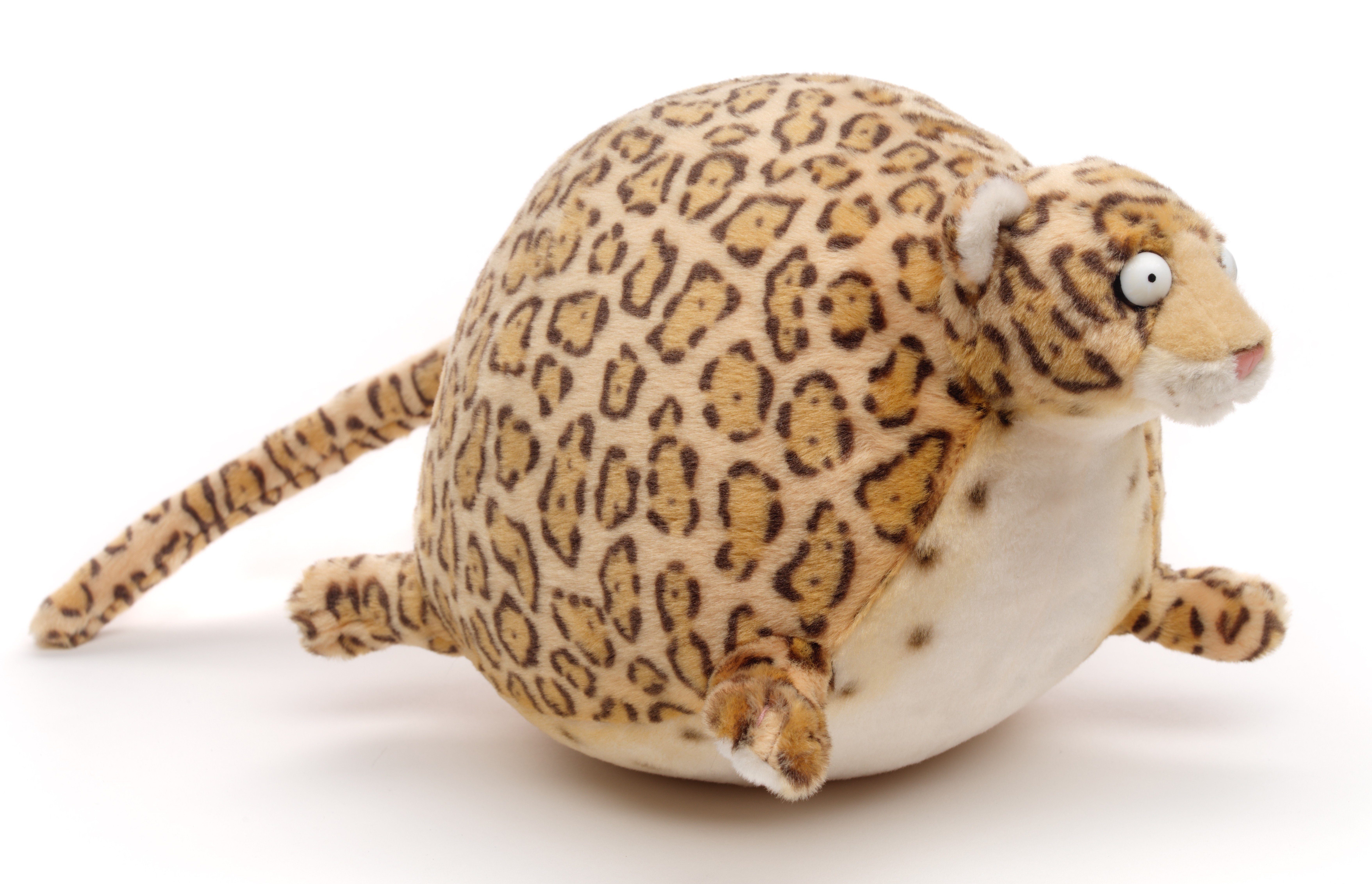 Uni-Toys Kuscheltier ROLLIN' WILD - Leopard - 19 cm oder 27 cm - Plüschtier von Uni-Toys, zu 100 % recyceltes Füllmaterial