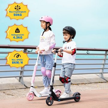HITWAY Cityroller 5.5 Zoll Elektroscooter für Kinder mit 8 km/h, 3 einstellbare Höhen, 50,00 W, 8,00 km/h