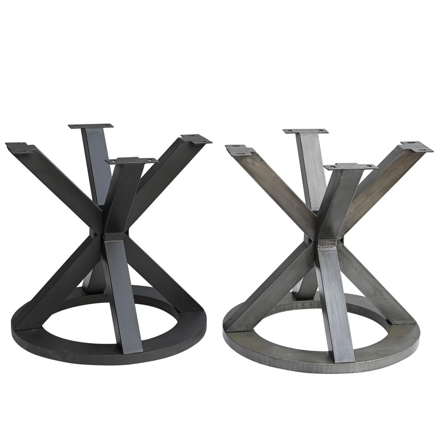 baario Esstisch Tischgestell MERID Metall rund, Tischfuß Eisen geschmiedet  Design Tischbein
