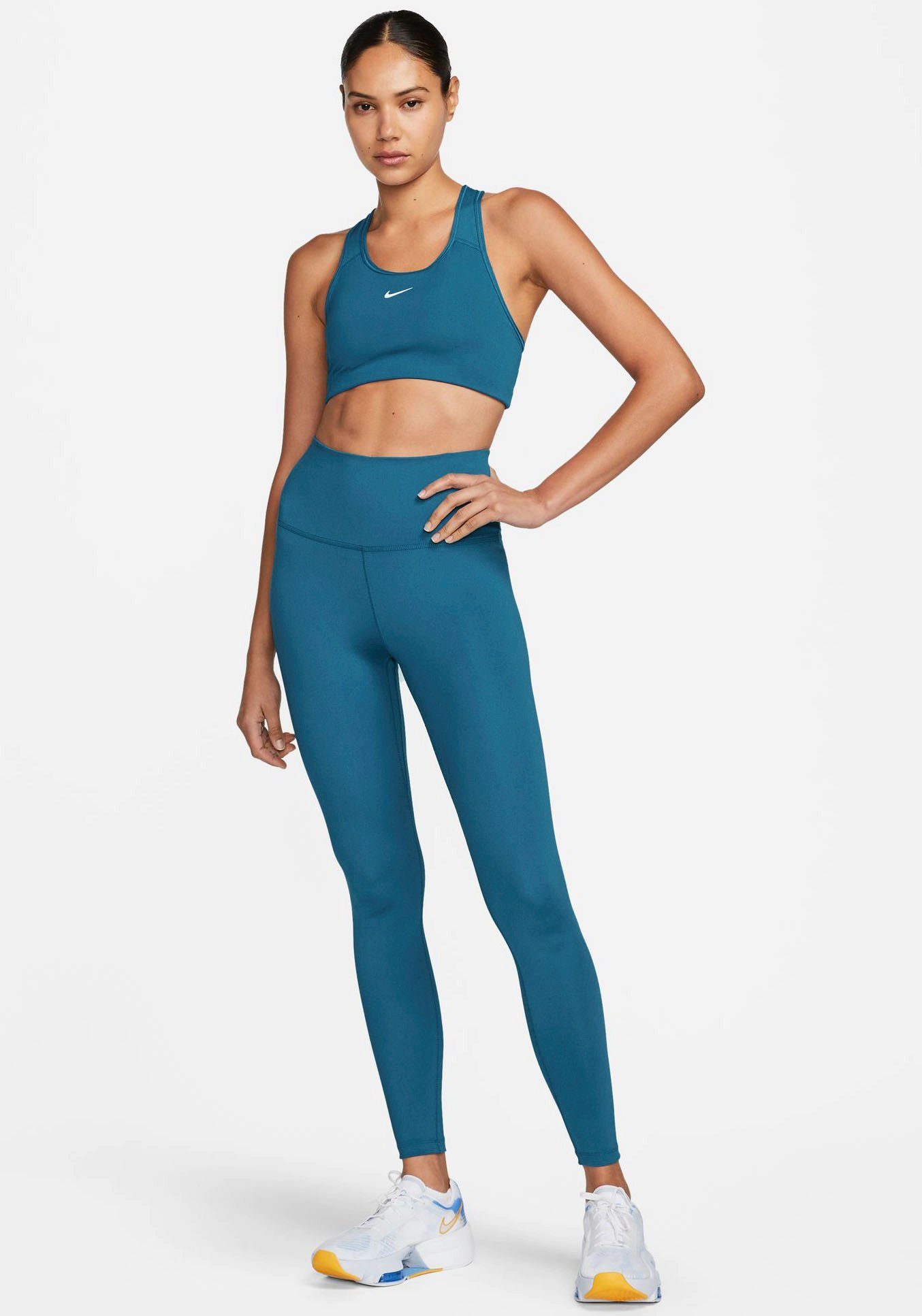 Nike Trainingstights ONE WOMEN'S LEGGINGS BLUE/WHITE HIGH-RISE INDUSTRIAL